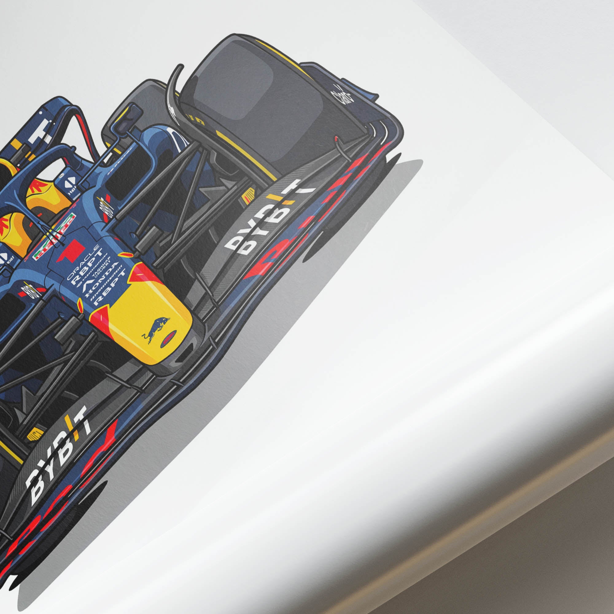 2023 Red Bull RB19 Max Verstappen Oracle – Car Print (Front)