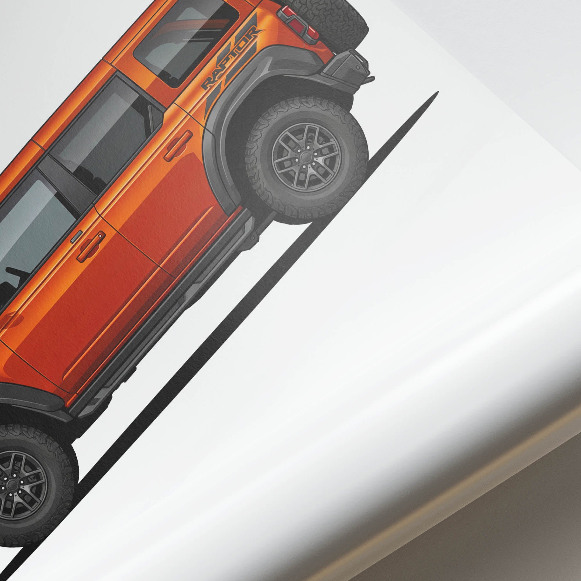 2022 Ford Bronco Raptor Code – Car Print (Side)