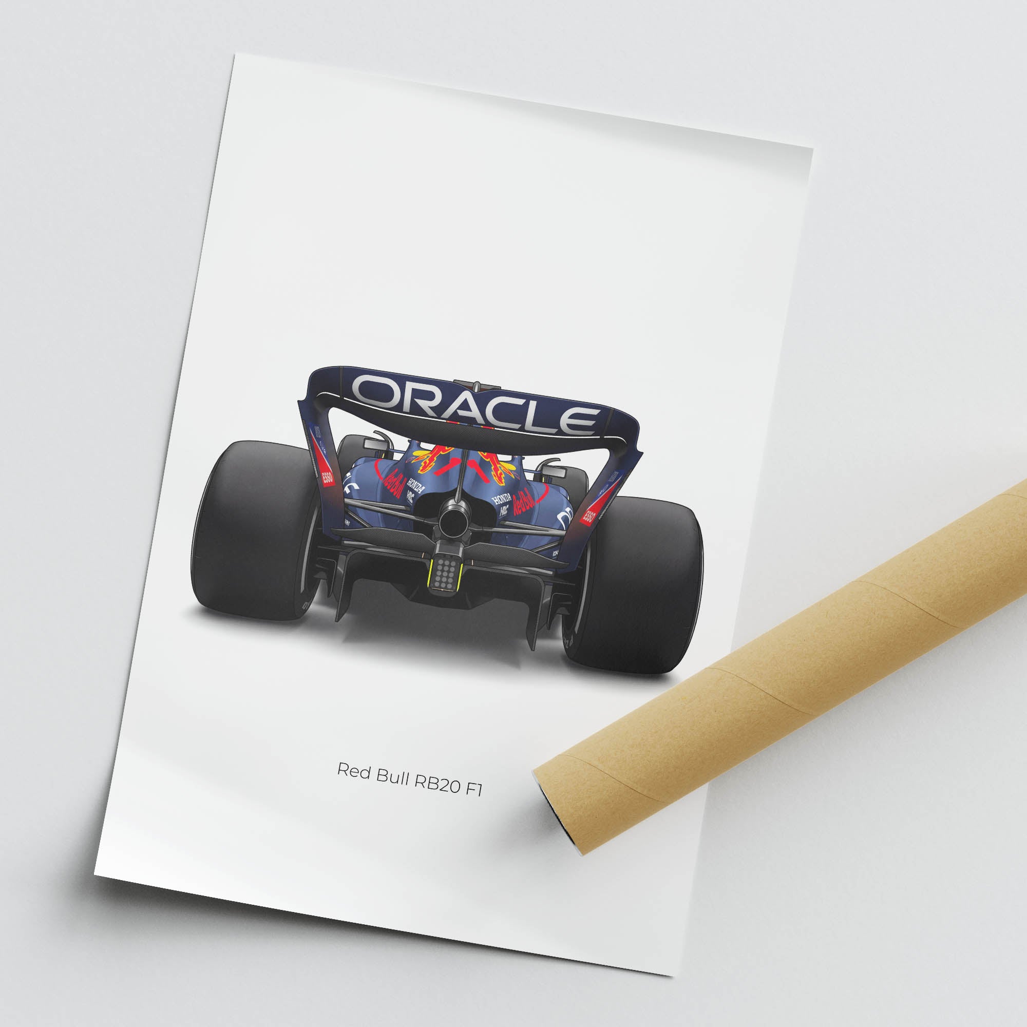 2024 Red Bull RB20 Max Verstappen Navy Blue – Car Print