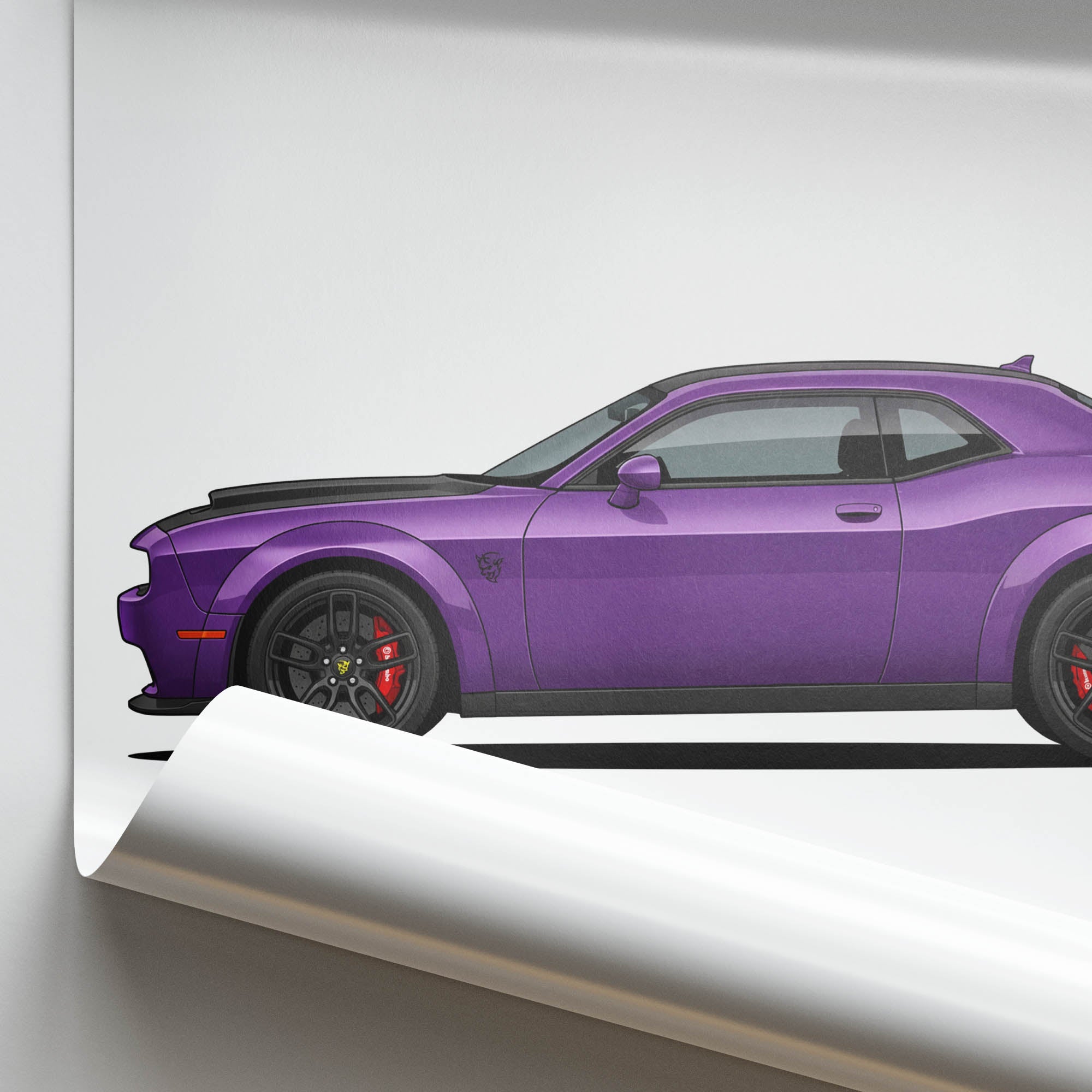 2023 Dodge Challenger SRT Demon 170 Plum – Car Print