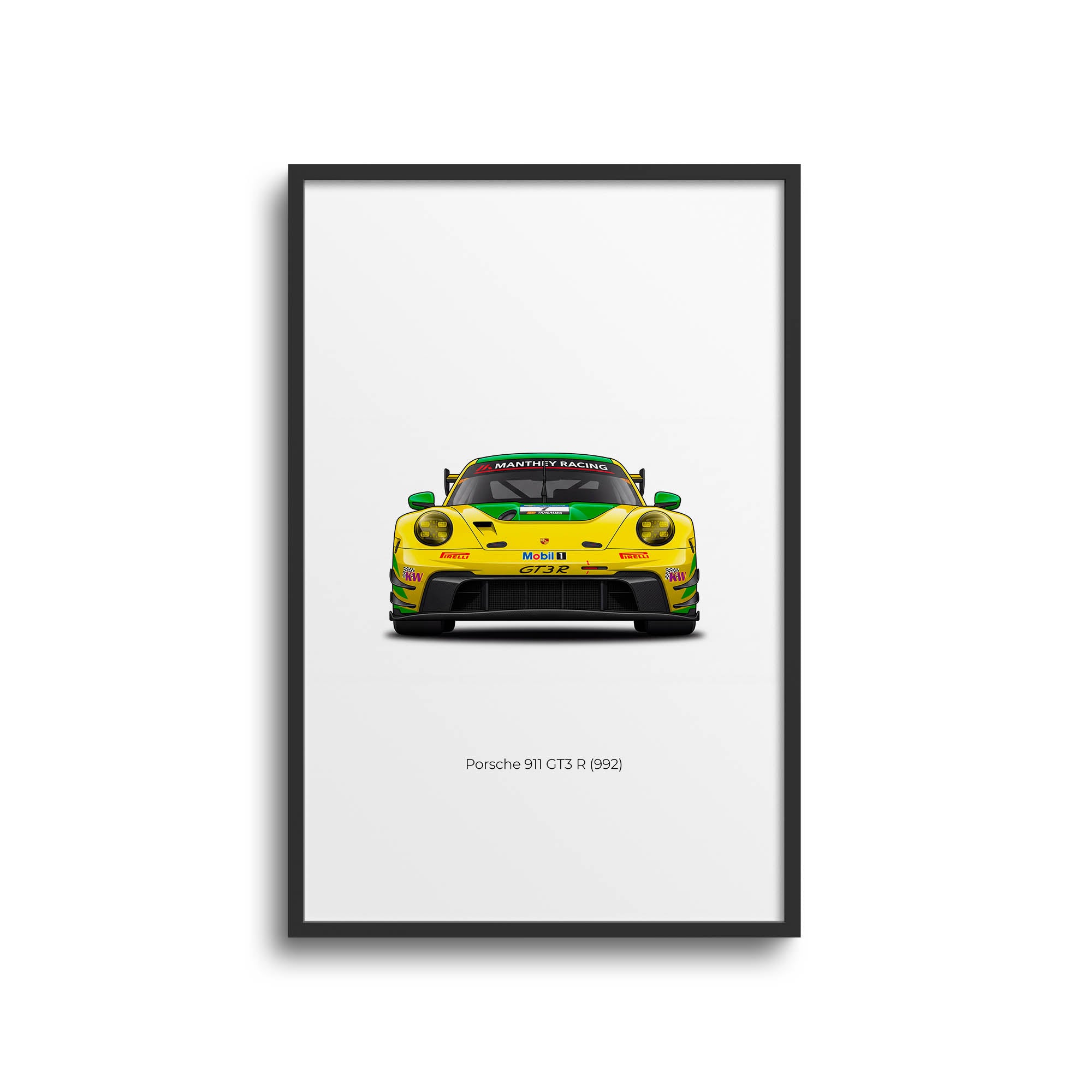 2023 Porsche 911 GT3 R 992 Manthey – Car Print (Front)