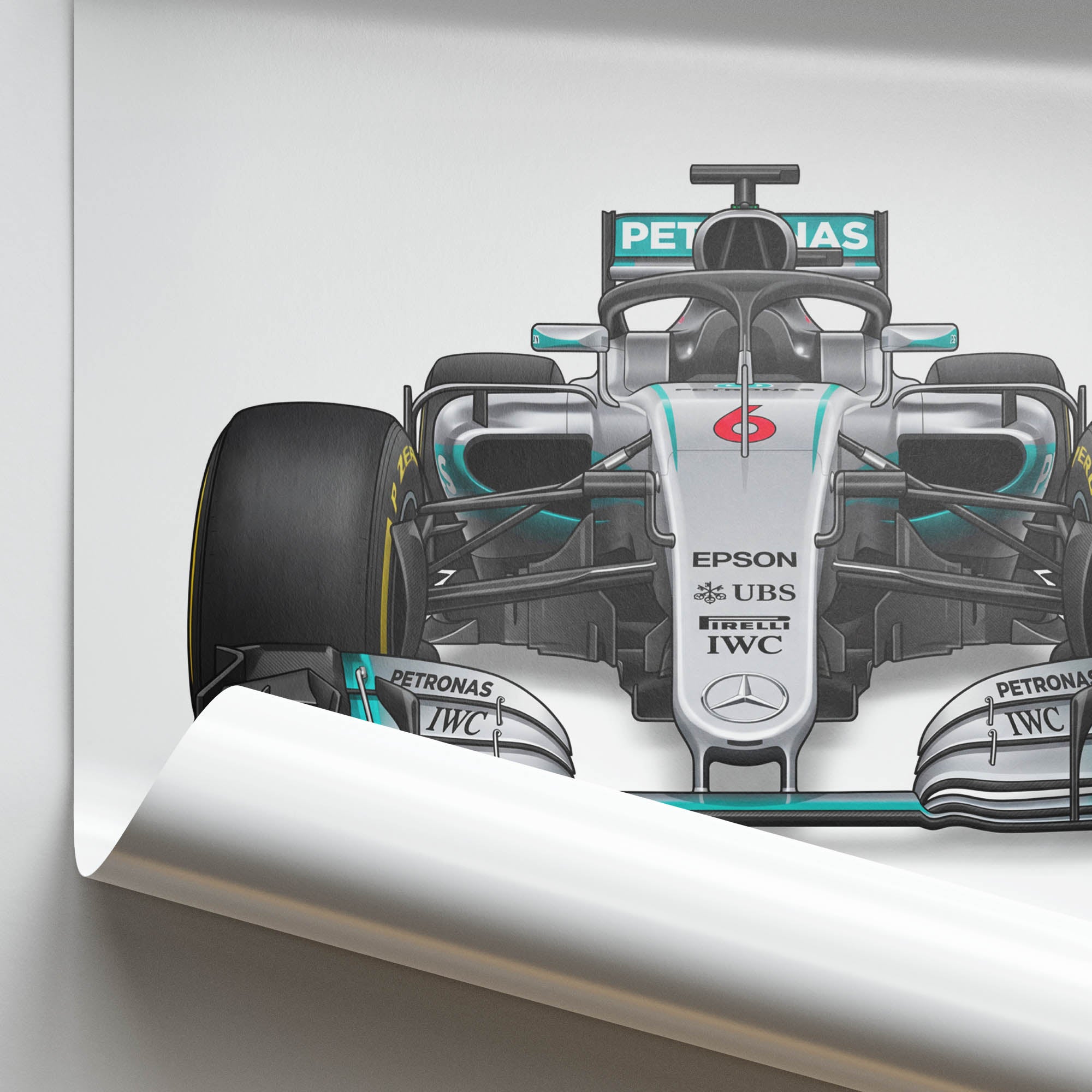 2016 Mercedes AMG W07 Hybrid Nico Rosberg – Car Print