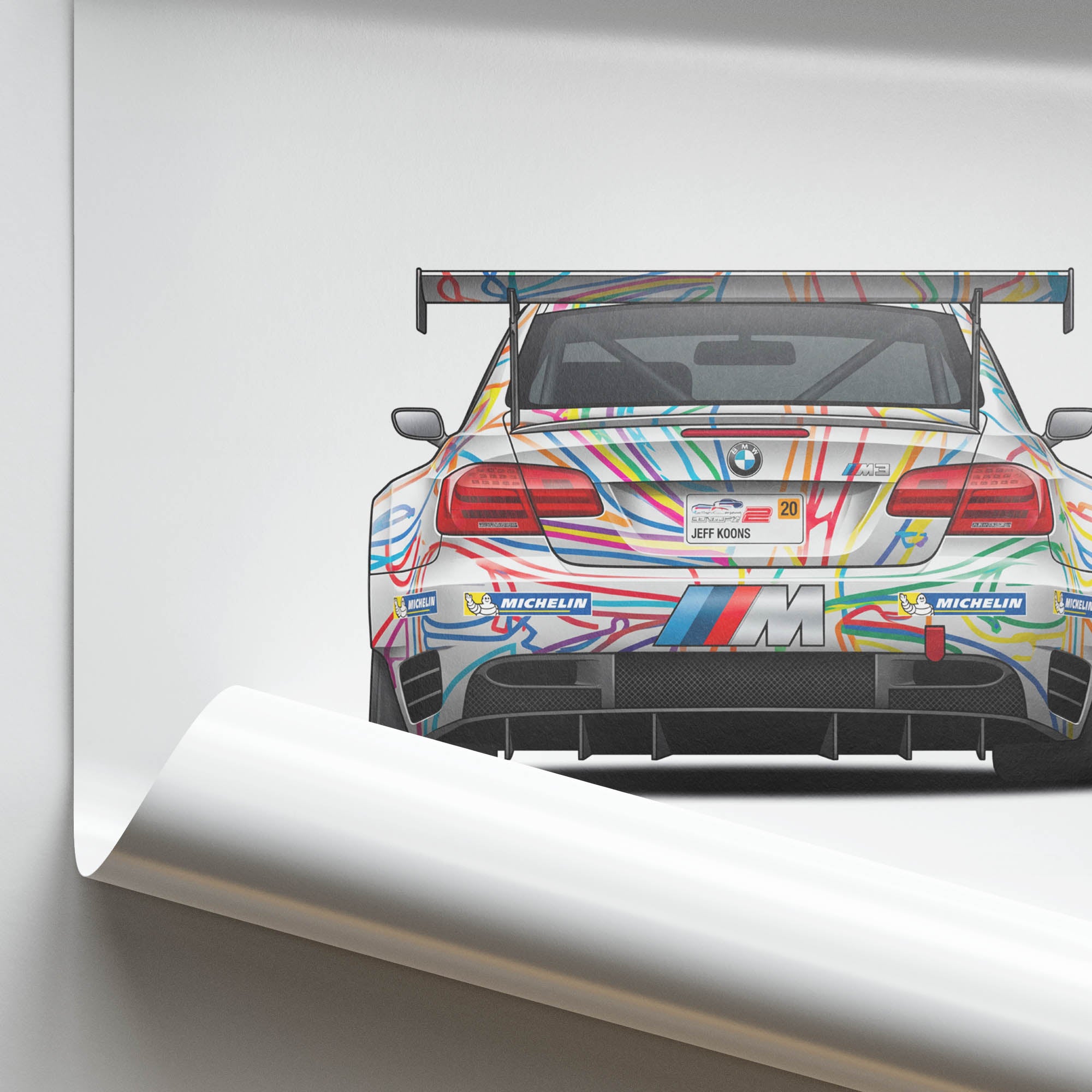 2010 BMW M3 GT2 Jeff Koons Art Car – Car Print
