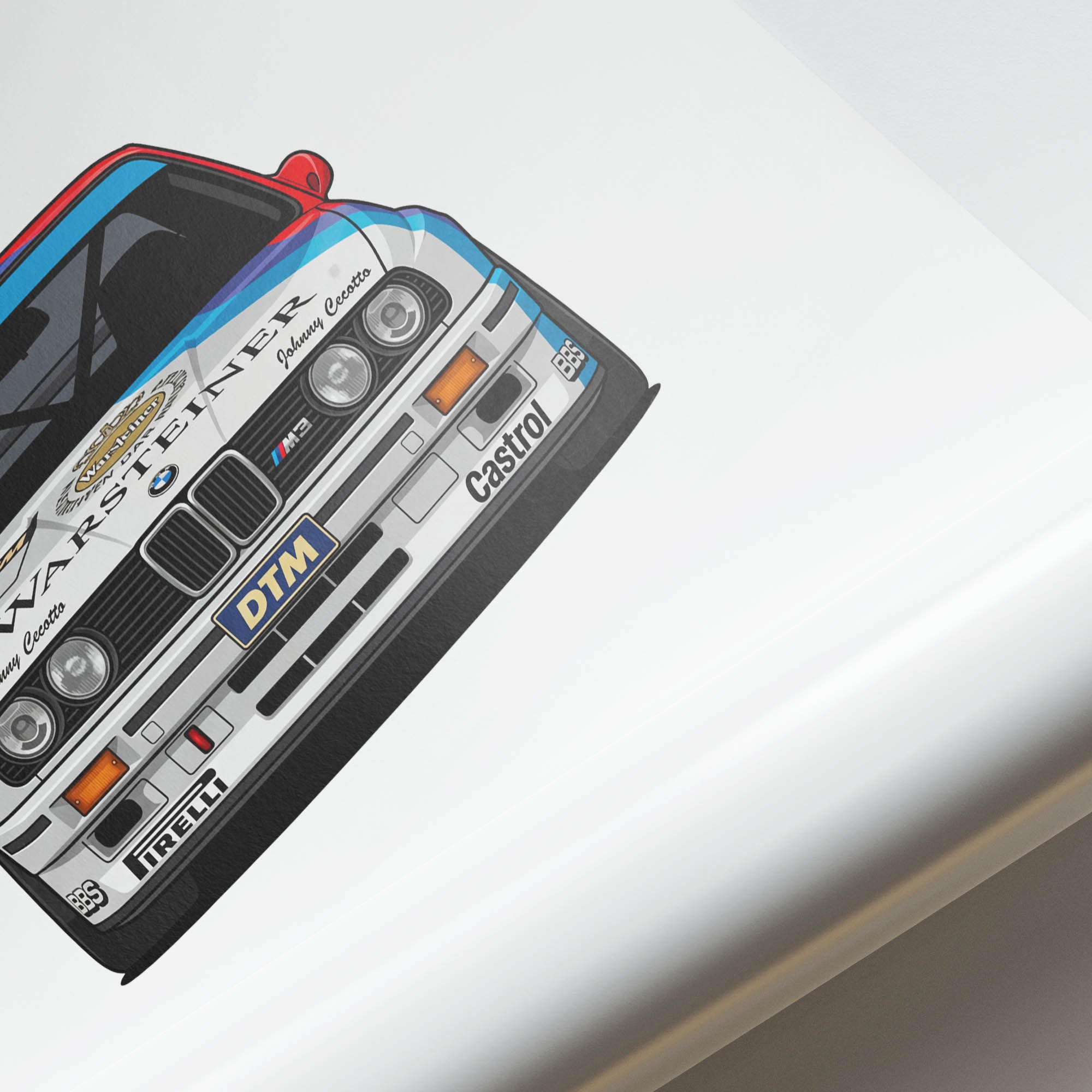 1990 BMW M3 Sport Evolution DTM Johnny – Car Print (Front)