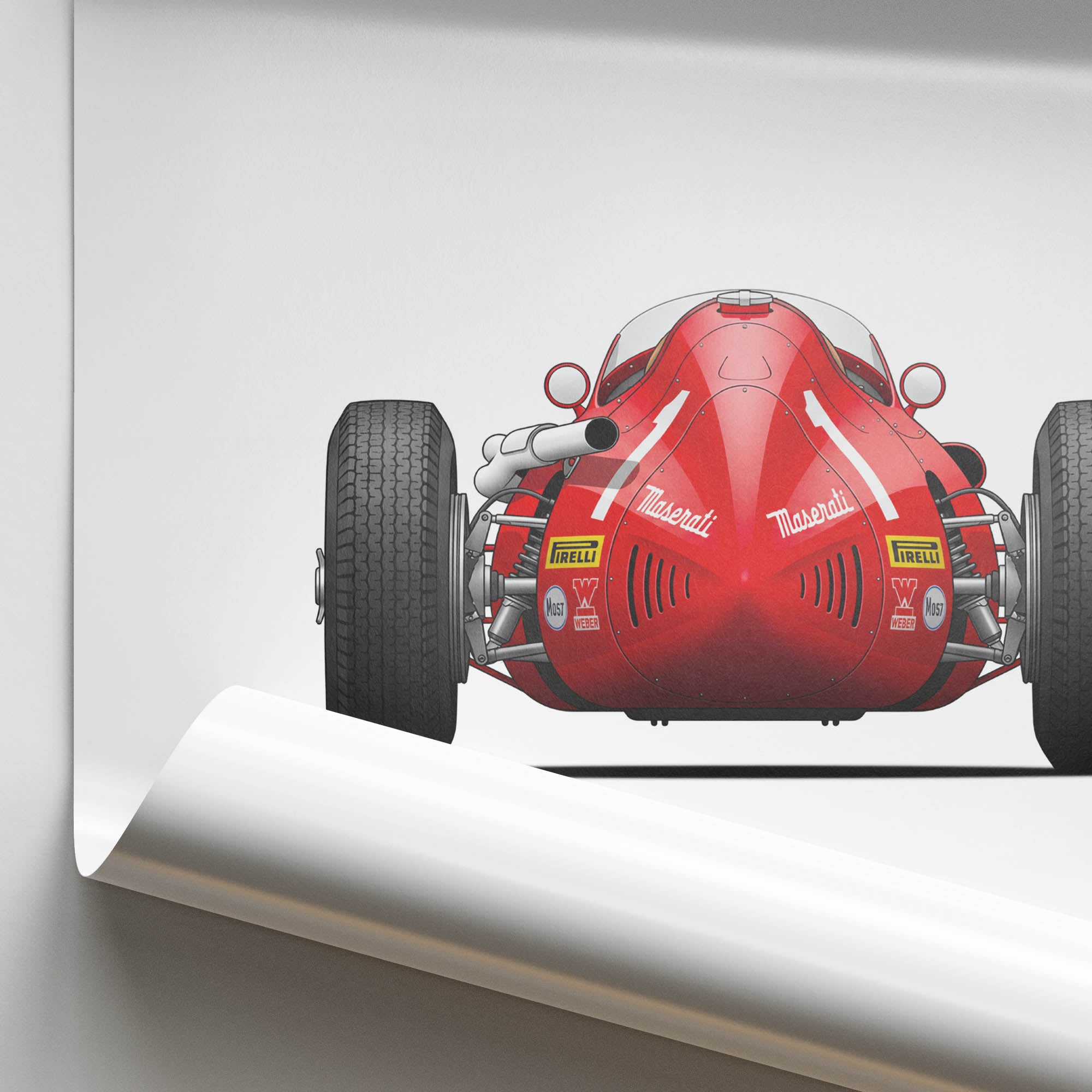 1957 Maserati 250F Juan Manuel Fangio – Car Print