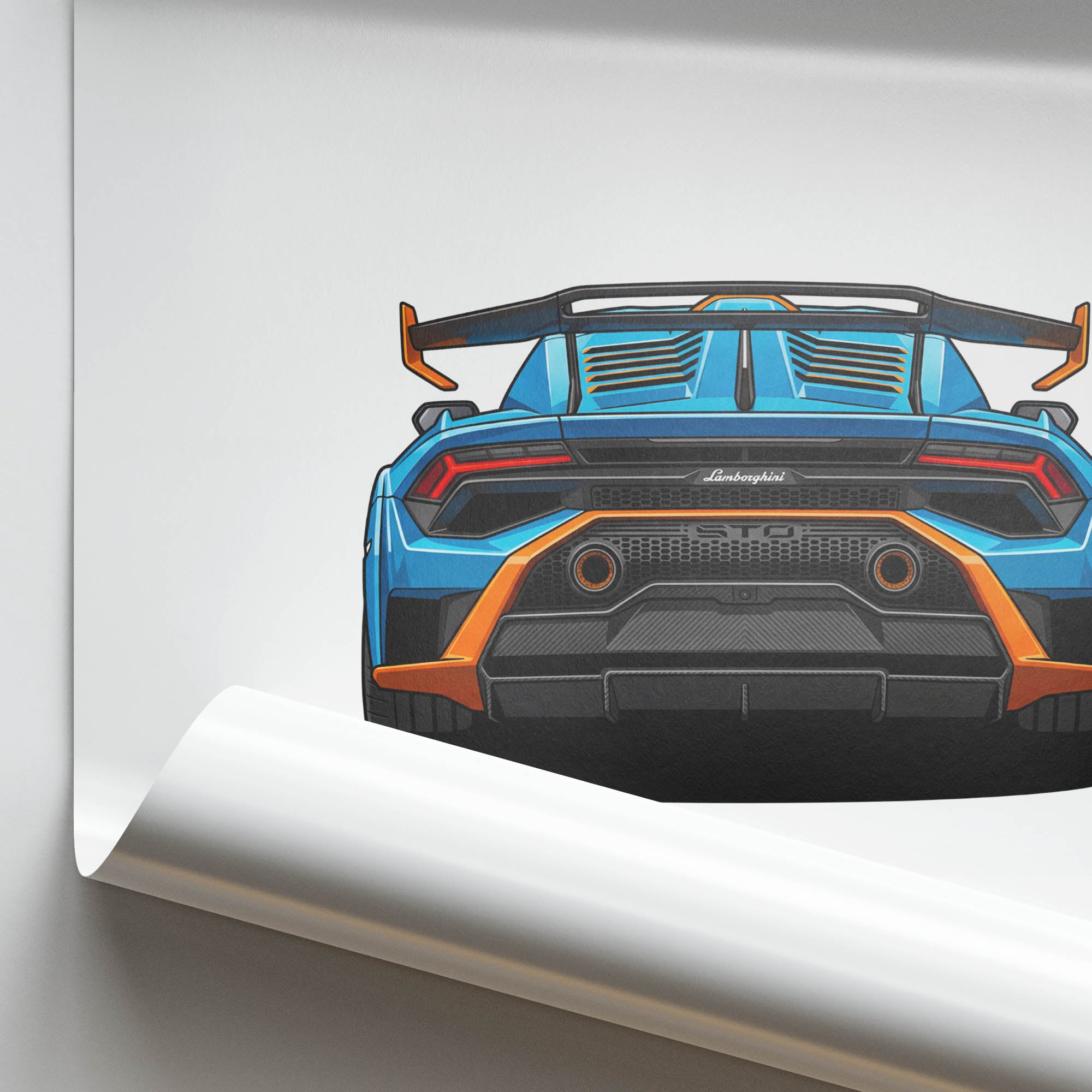 2021 Lamborghini Hurac N Sto Blu Laufey – Car Print