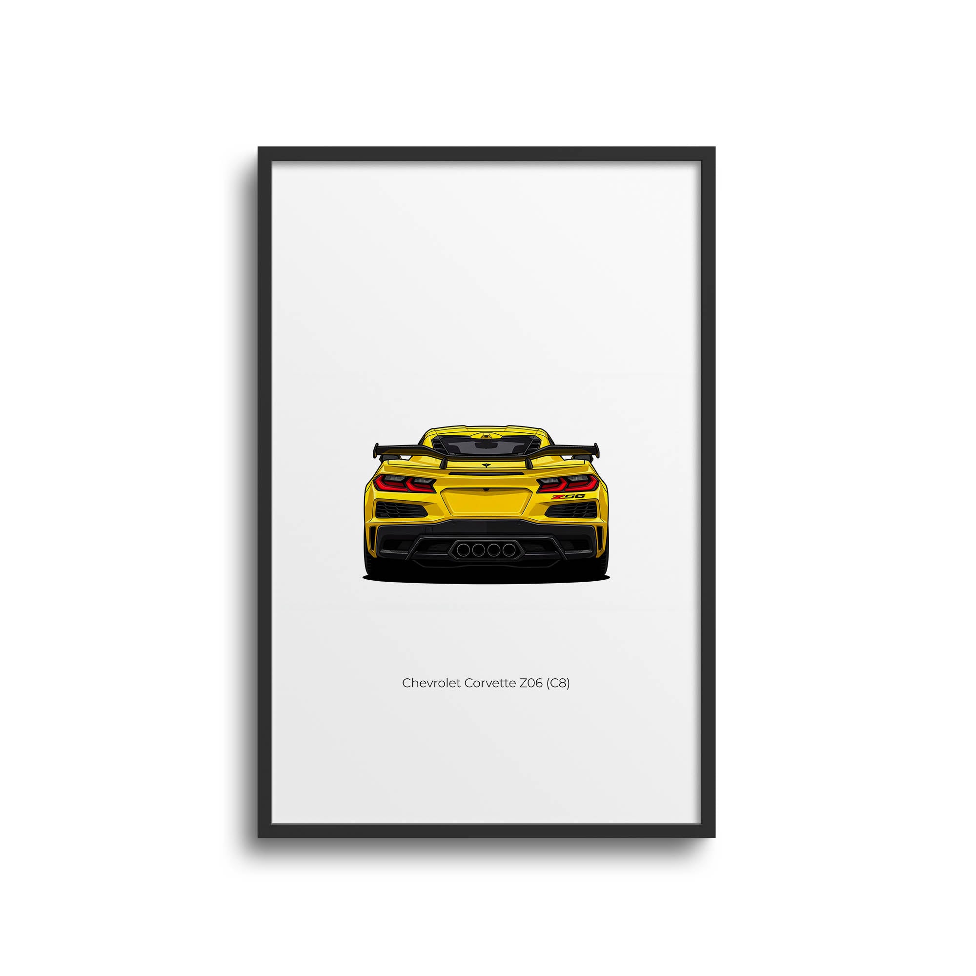 2023 Chevrolet Corvette Z06 C8 Accelerate – Car Print (Back)