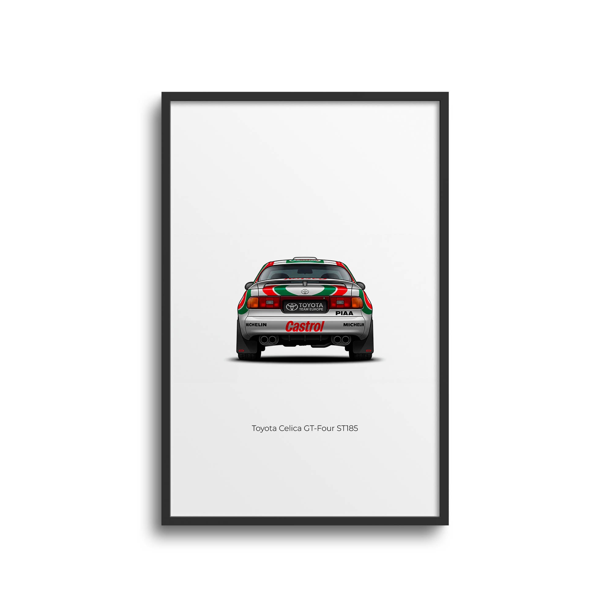 Toyota Celica Poster - 1992 ST185 Rally Car Print Featuring Carlos Sainz Castrol Livery