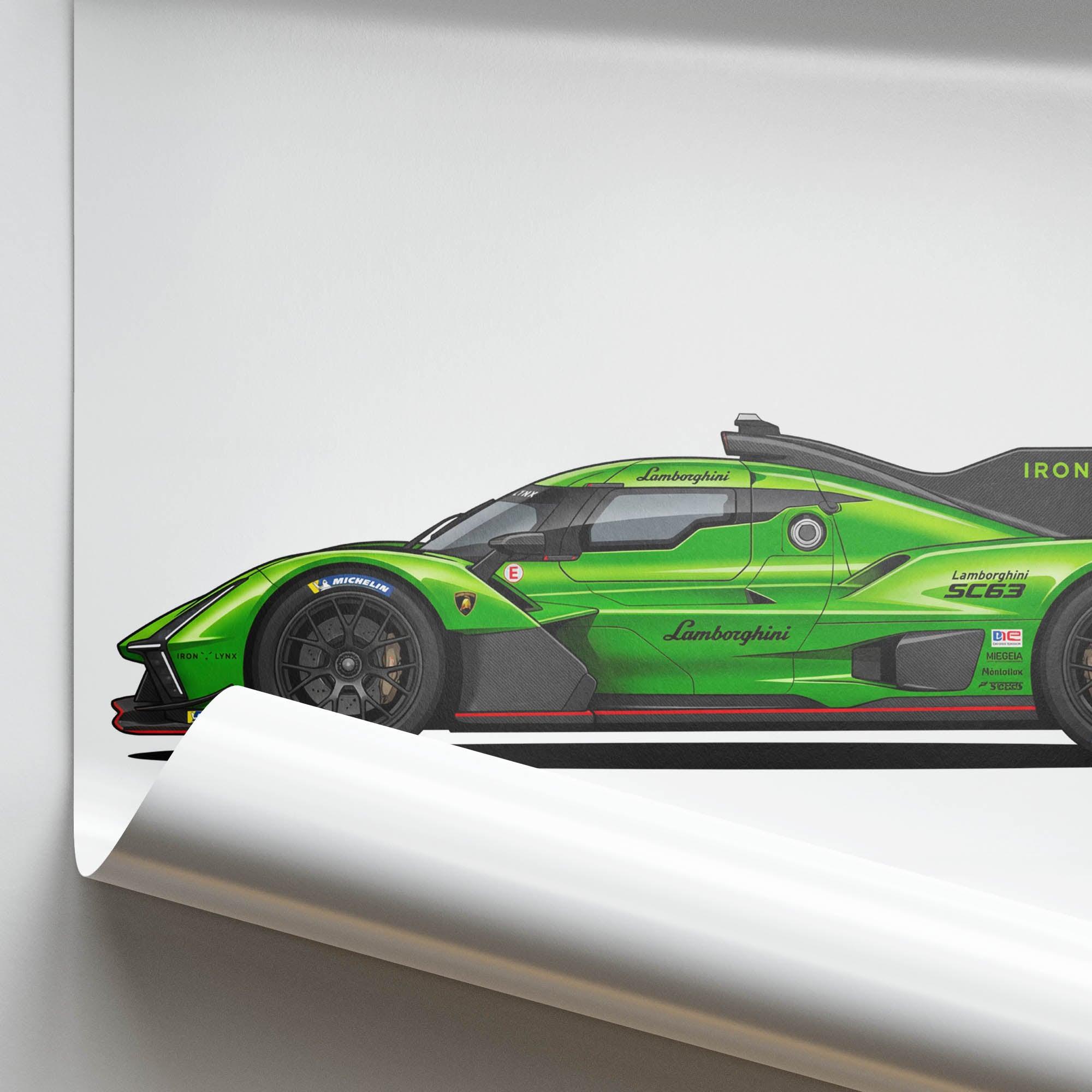 2025 Lamborghini SC63 Iron Lynx Hypercar – Car Print