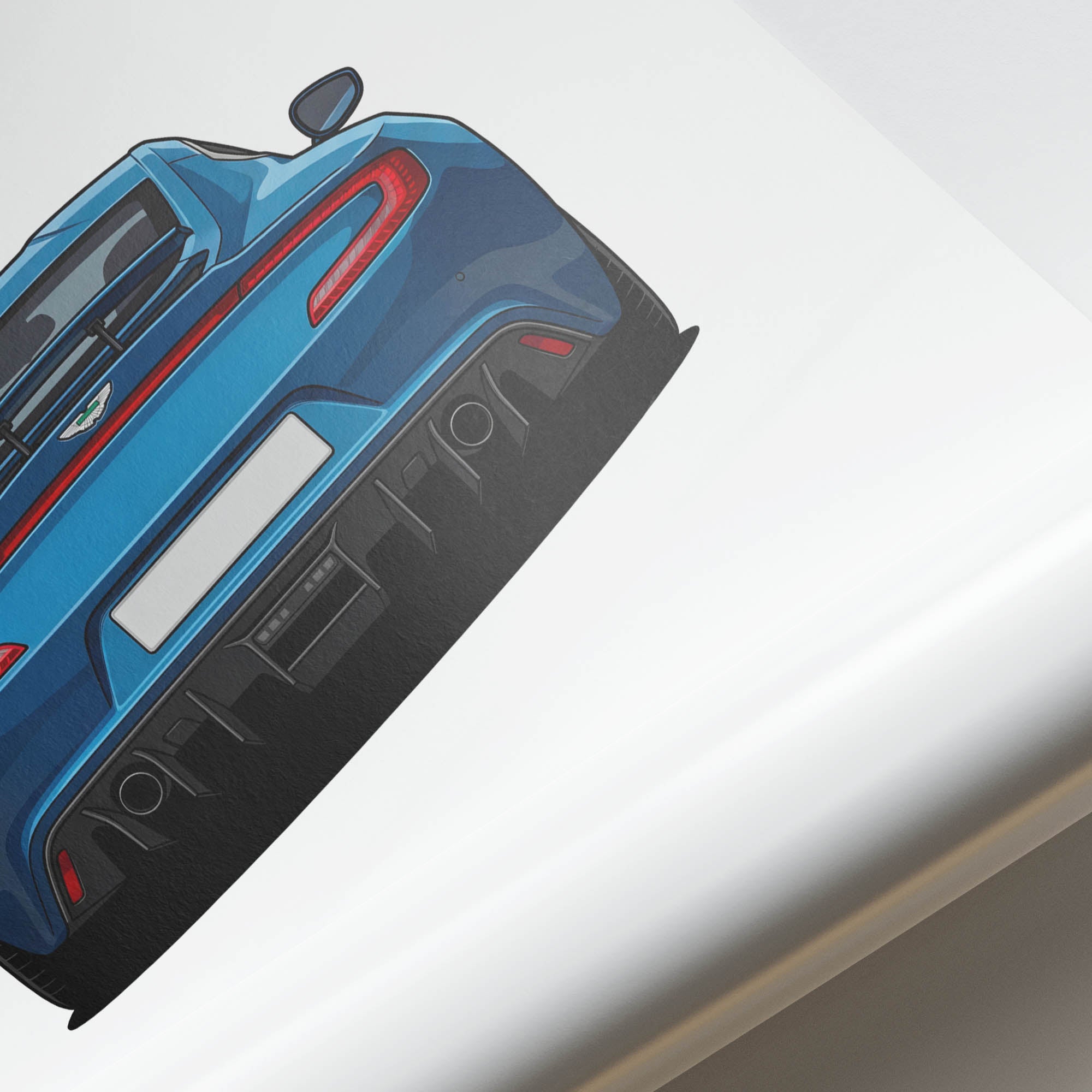 Aston Martin One 77 Poster – Limited Edition Blue Villa D Este Car Print