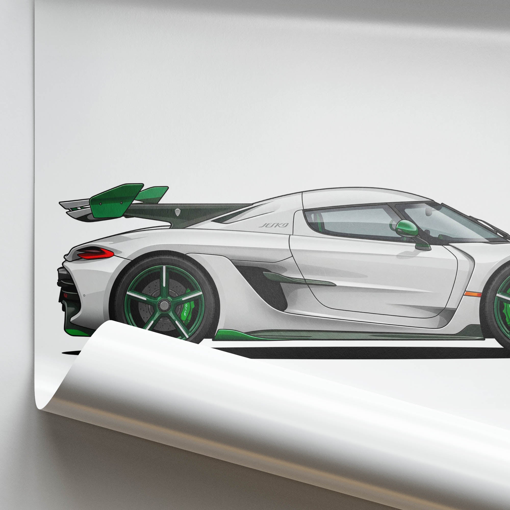 Koenigsegg Jesko Poster – 2021 Jesko Attack Limited Edition Wall Art Print