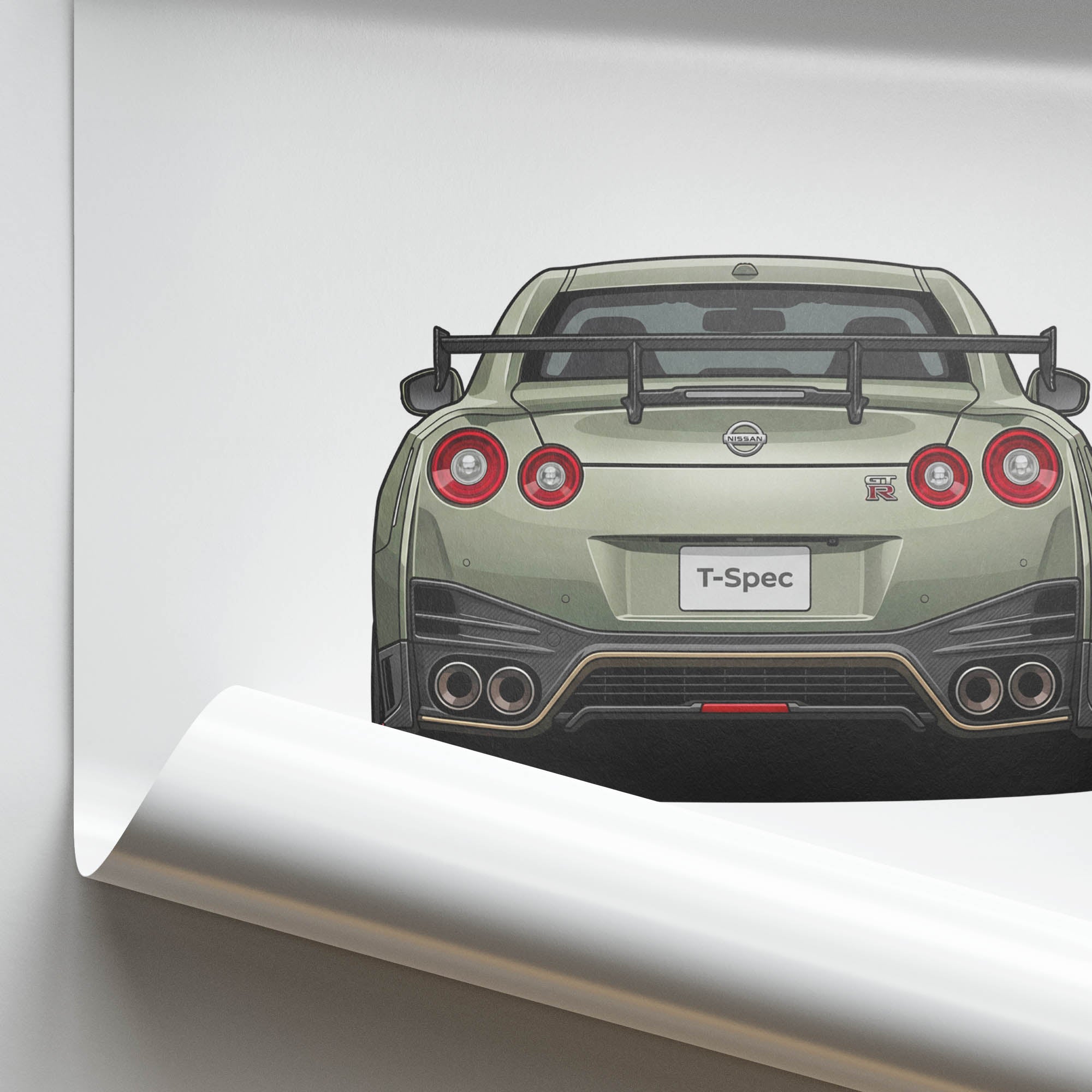 2024 Nissan GT R T Spec R35 Millennium – Car Print (Back)