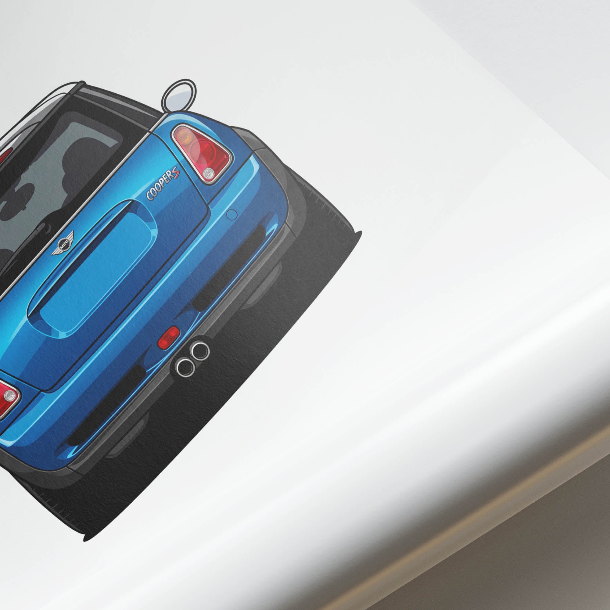 2002 Mini Cooper S R53 Electric – Car Print (Back)