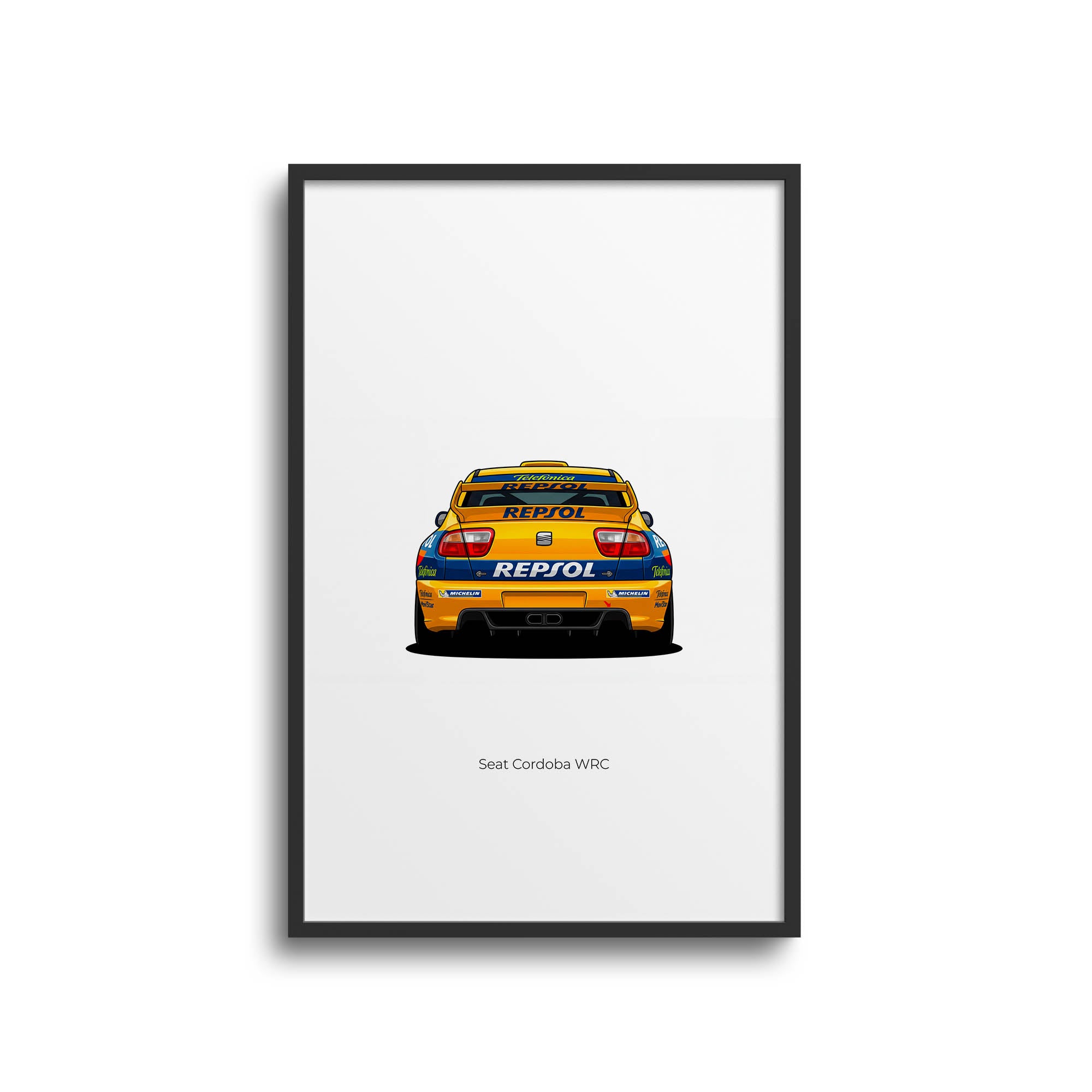 Seat Cordoba Poster – 1999 Repsol Livery Rally Car Print | Limited Edition