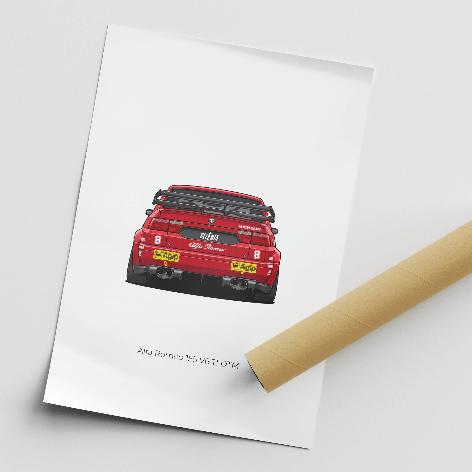 1992 Alfa Romeo 155 V6 TI DTM Nicola Larini – Car Print