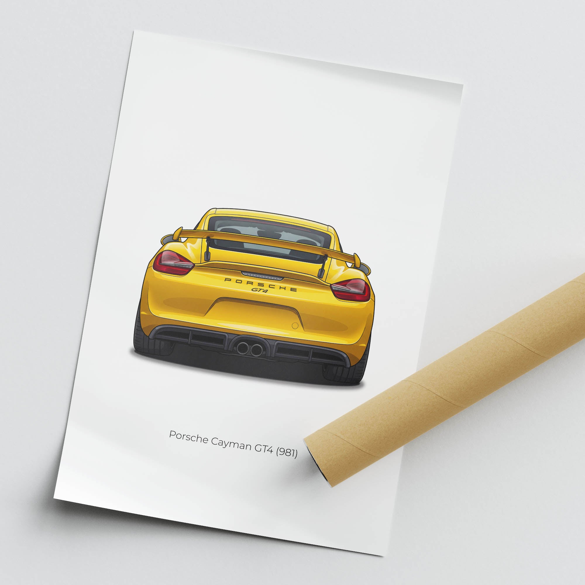 2016 Porsche Cayman GT4 – Car Print (Back)