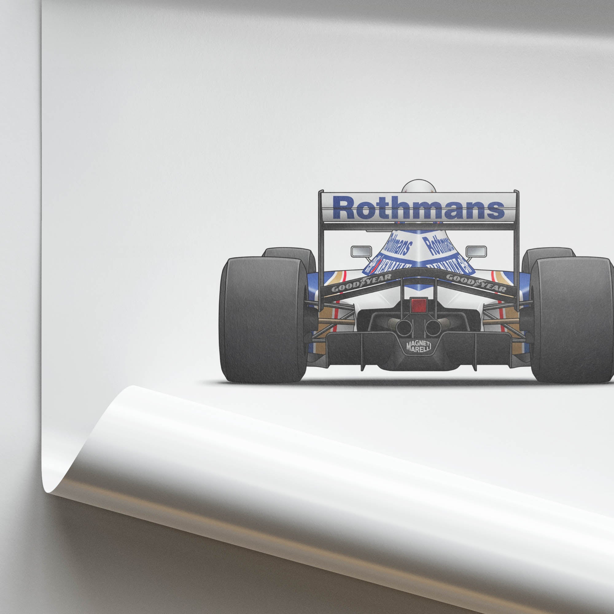 Williams Fw16 Poster – 1994 Ayrton Senna Rothmans Blue & White Livery Print