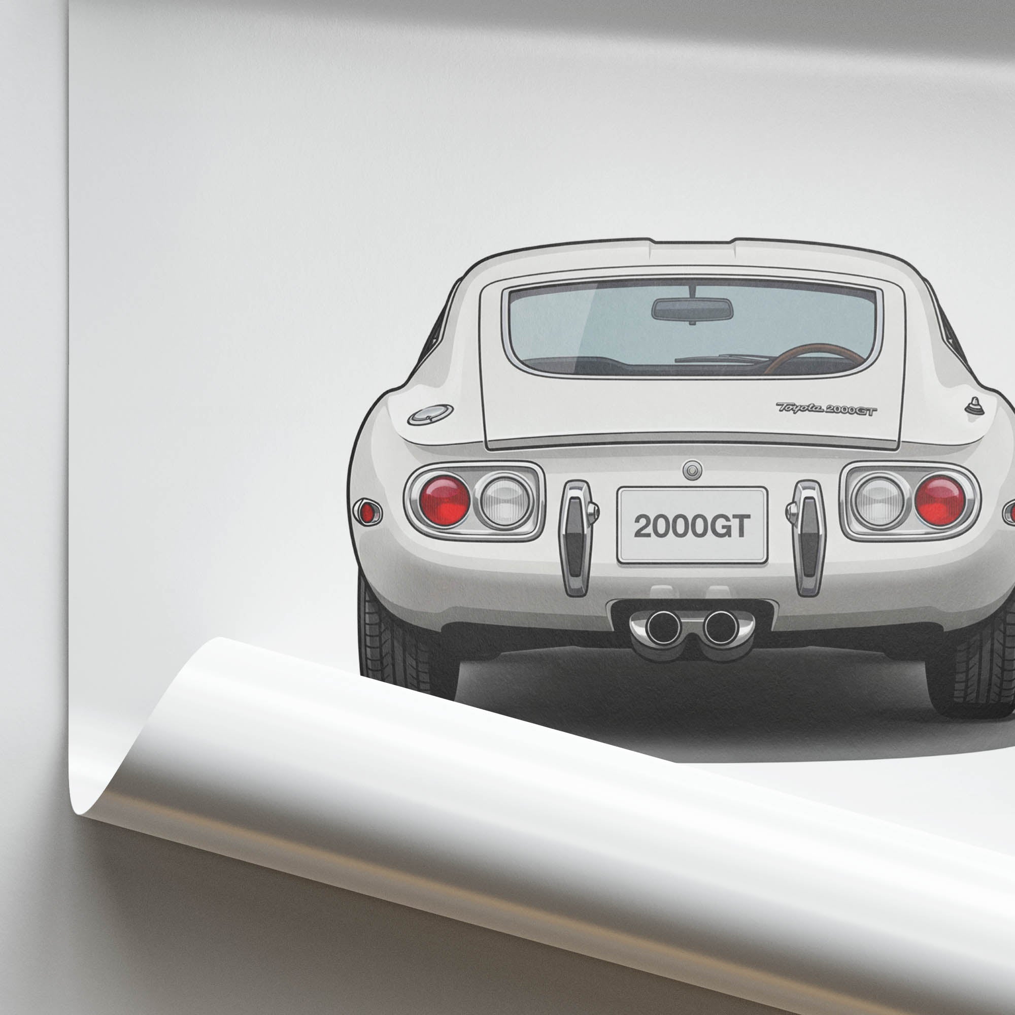 1967 Toyota 2000GT Pegasus – Car Print (Back)