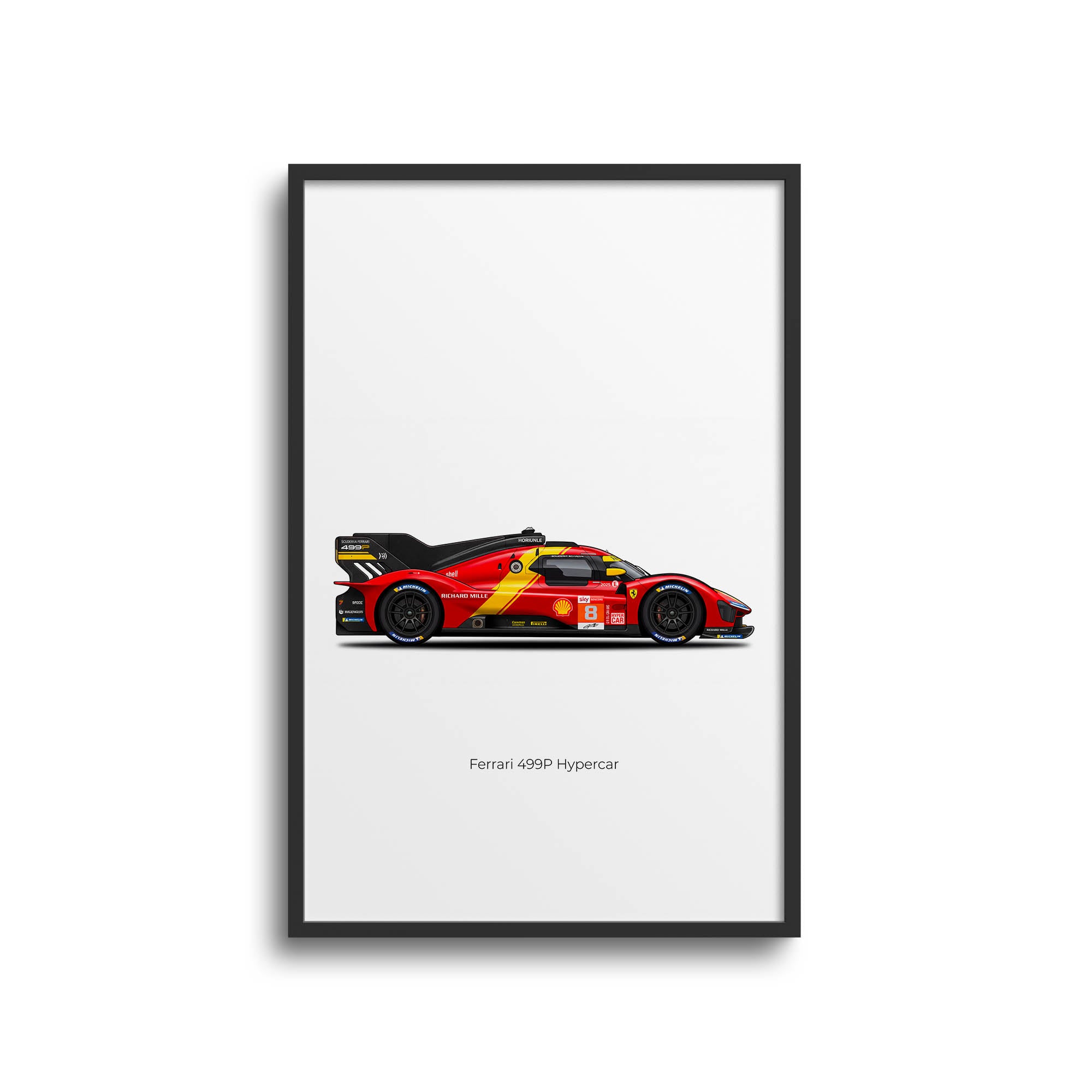 2025 Ferrari 499P Hypercar Scuderia Ferrari – Car Print