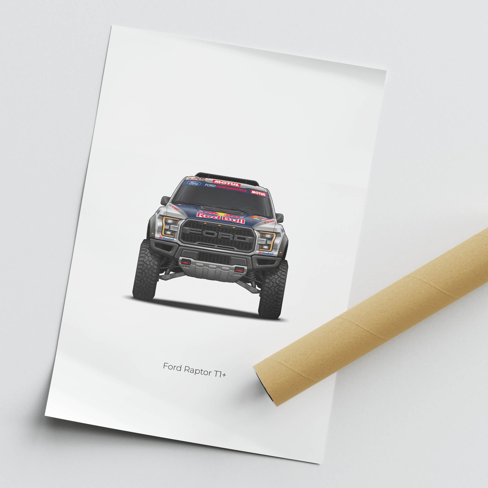 2025 Ford Raptor T1 Carlos Sainz Rally – Car Print (Front)