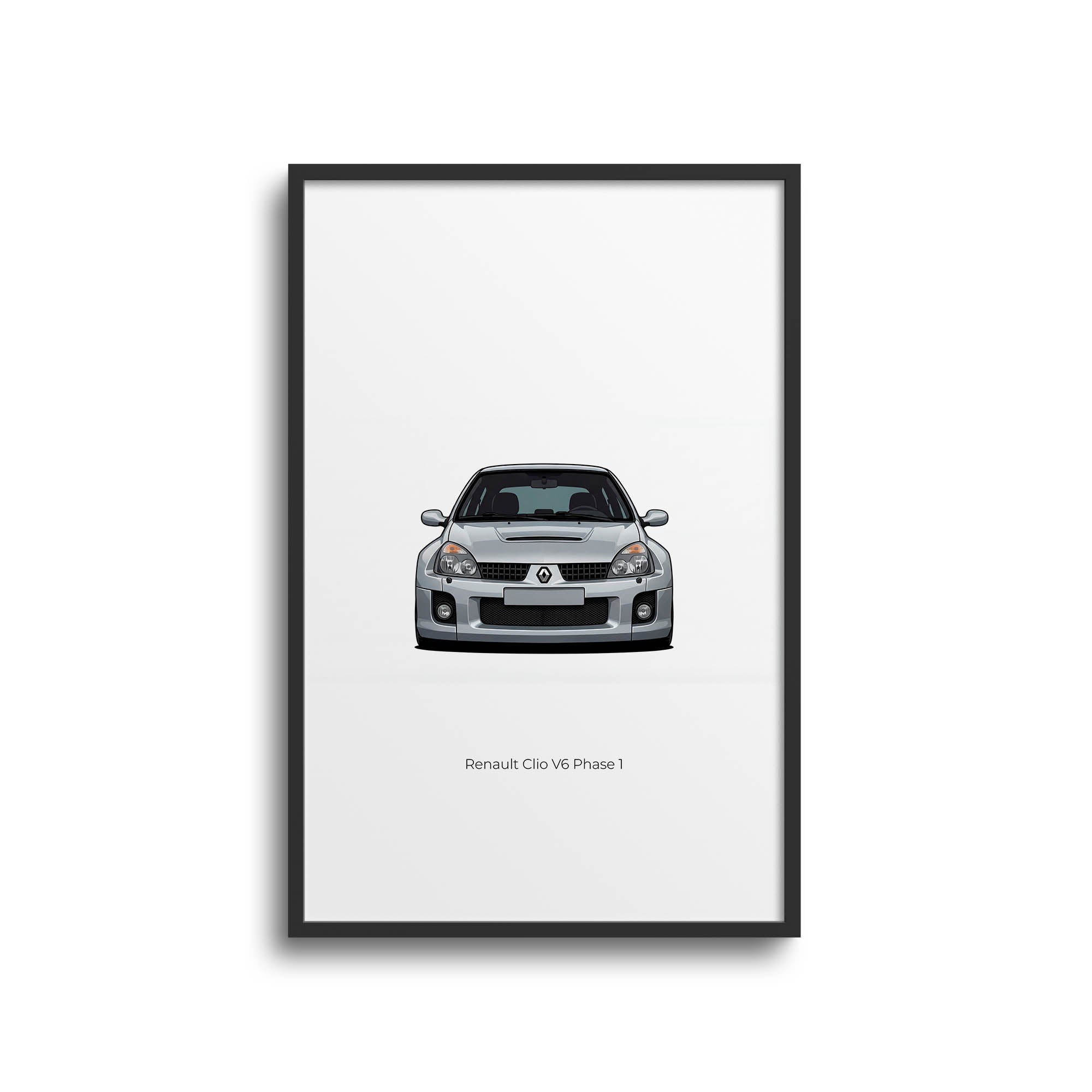 2003 Renault Clio V6 Phase 1 Iceberg – Car Print (Front)