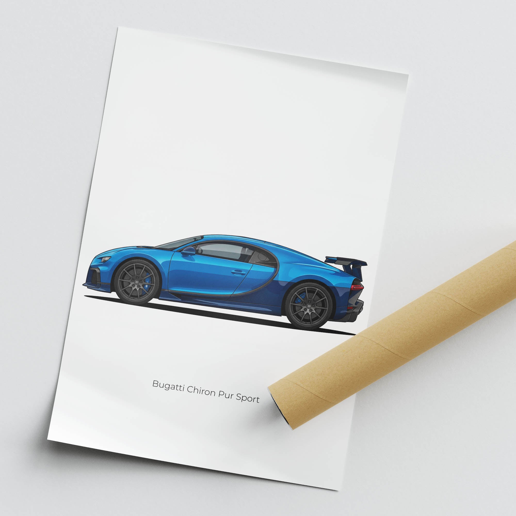 2021 Bugatti Chiron Pur Sport Agile – Car Print (Side)