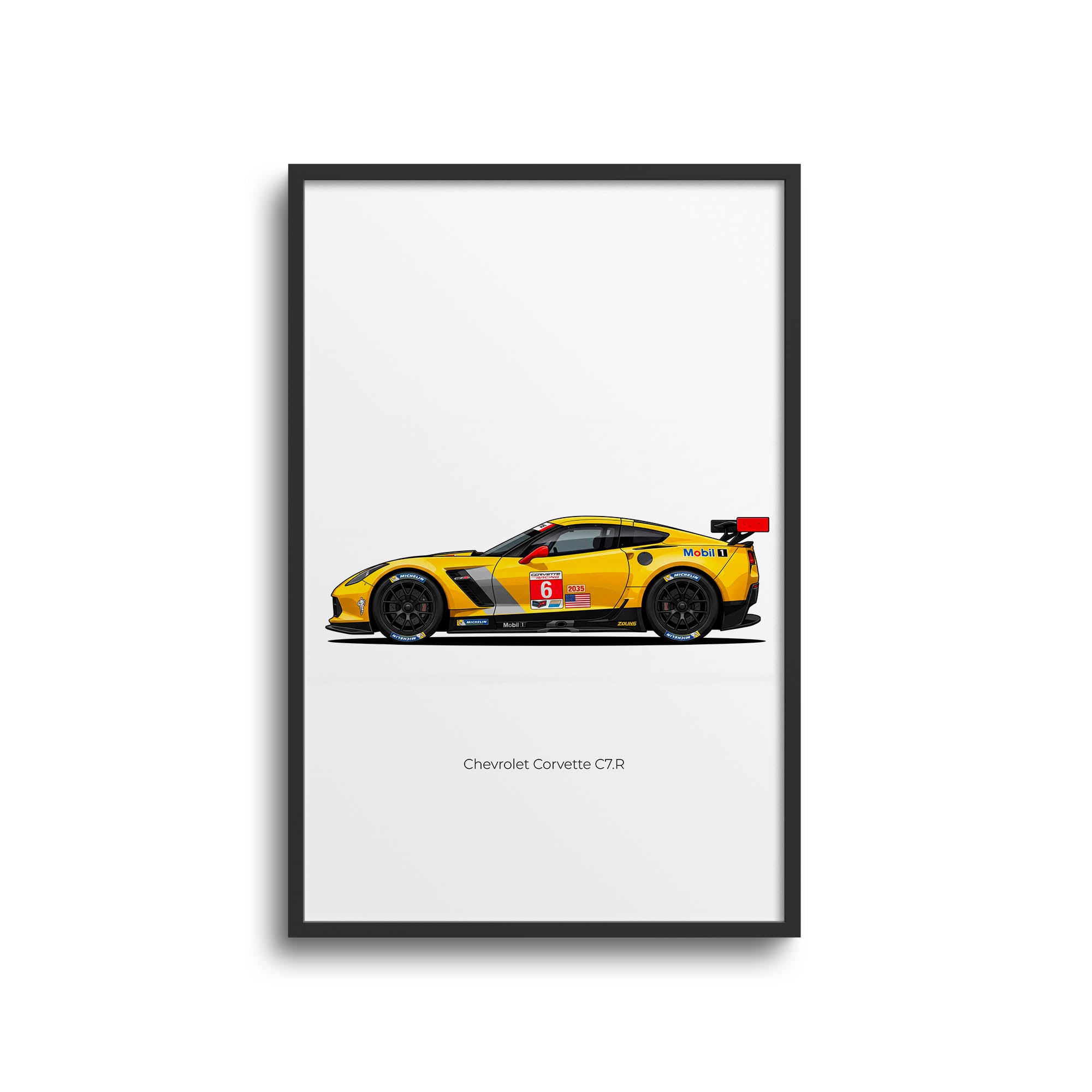 2015 Chevrolet Corvette C7 R Velocity – Car Print (Side)