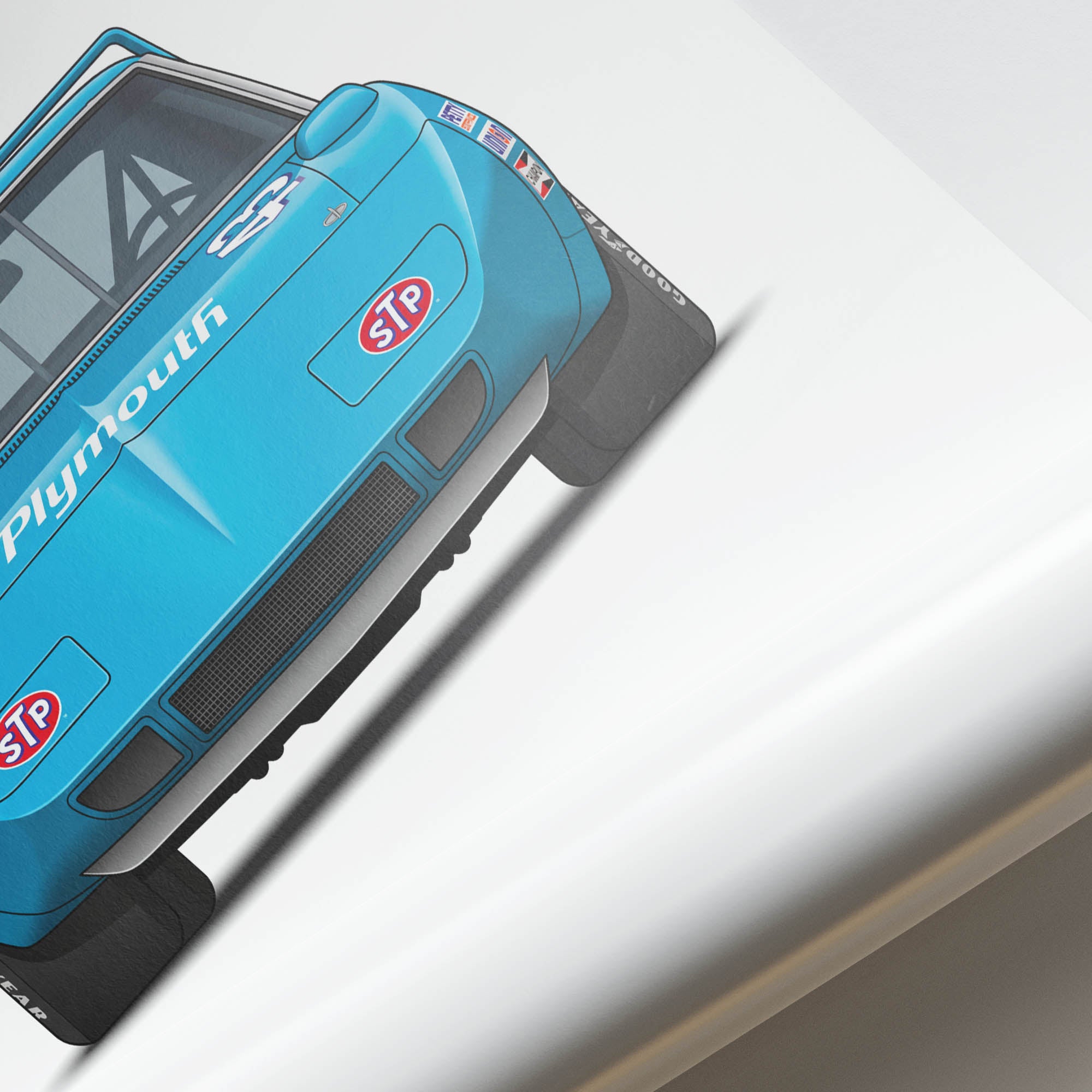 1970 Plymouth Superbird Richard Petty – Car Print (Front)