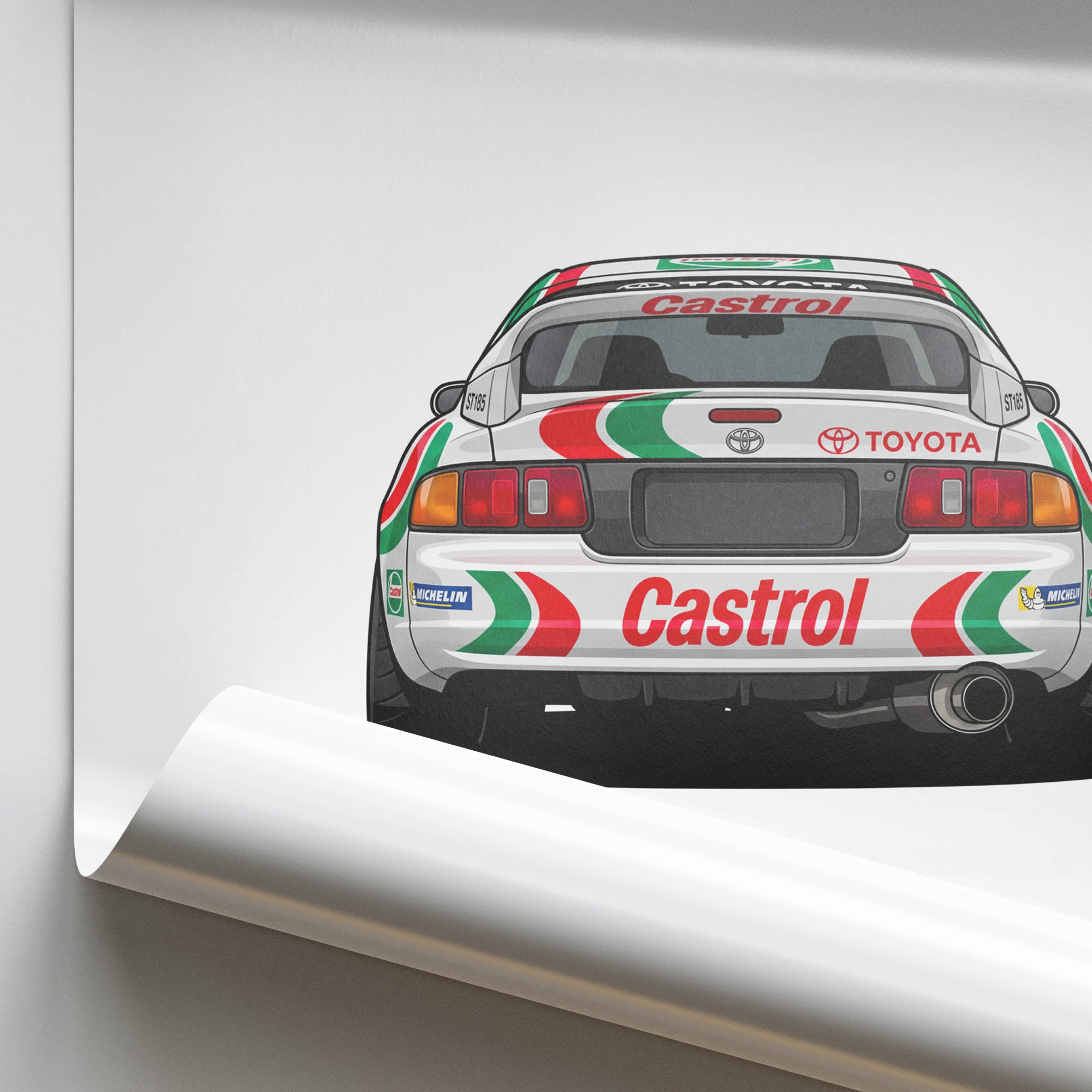 Toyota Celica Turbo Poster – 1993 ST185 Rally Car With Castrol Green Livery