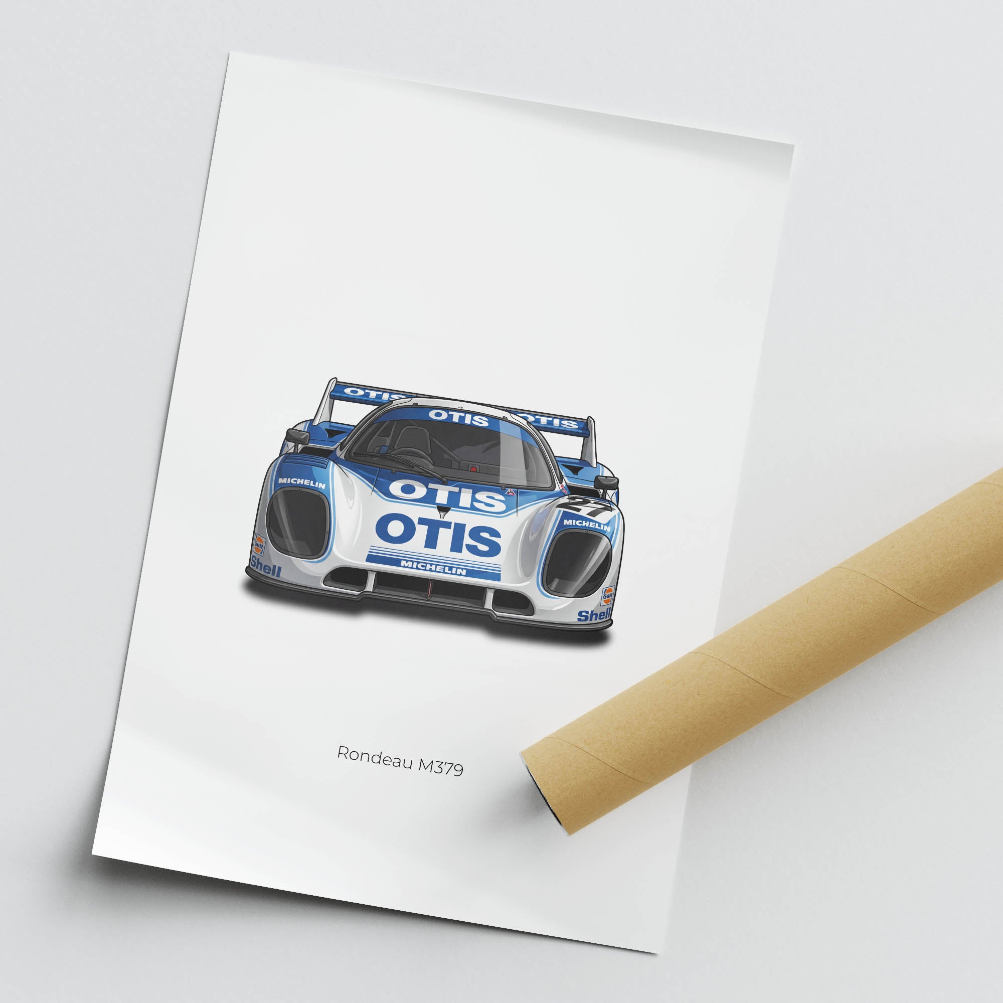 Rondeau M379 Poster – 1980 Race Car White Blue Livery Motorsport Print