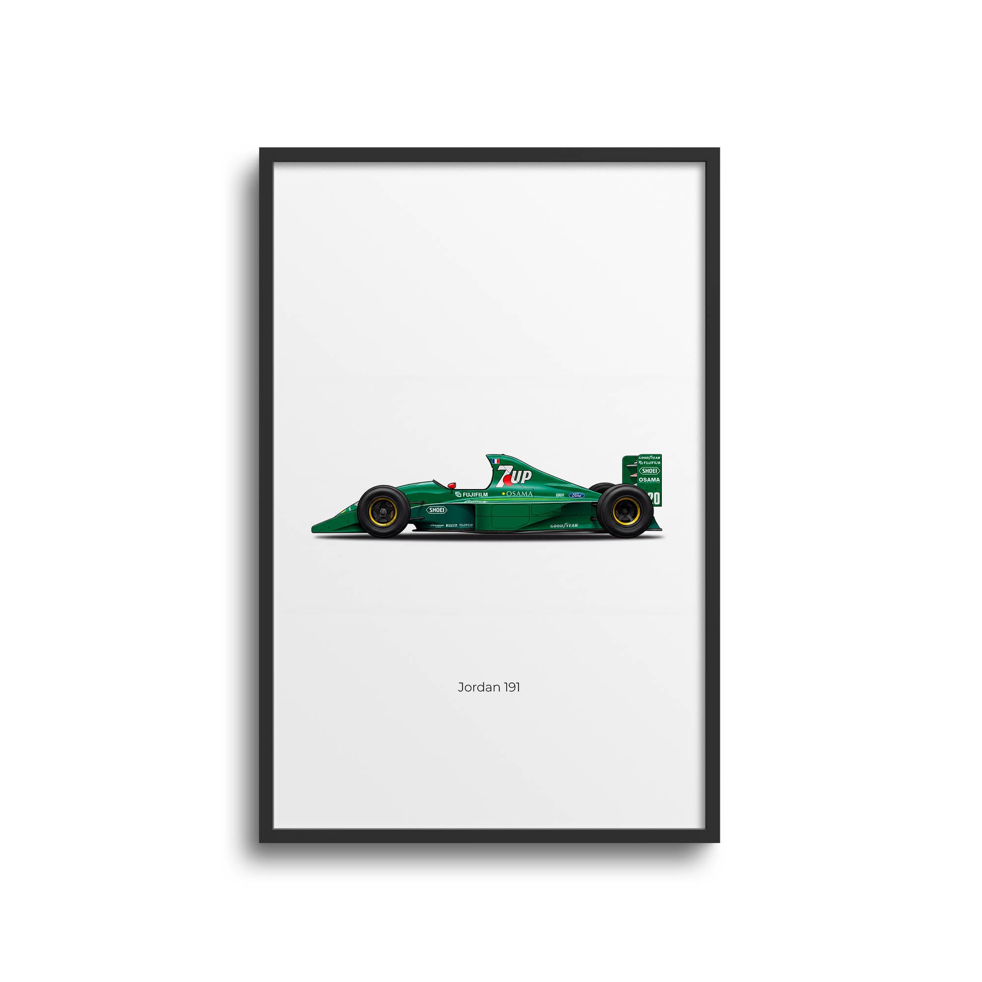 1991 Jordan 191 Bertrand Gachot 7UP – Car Print (Side)