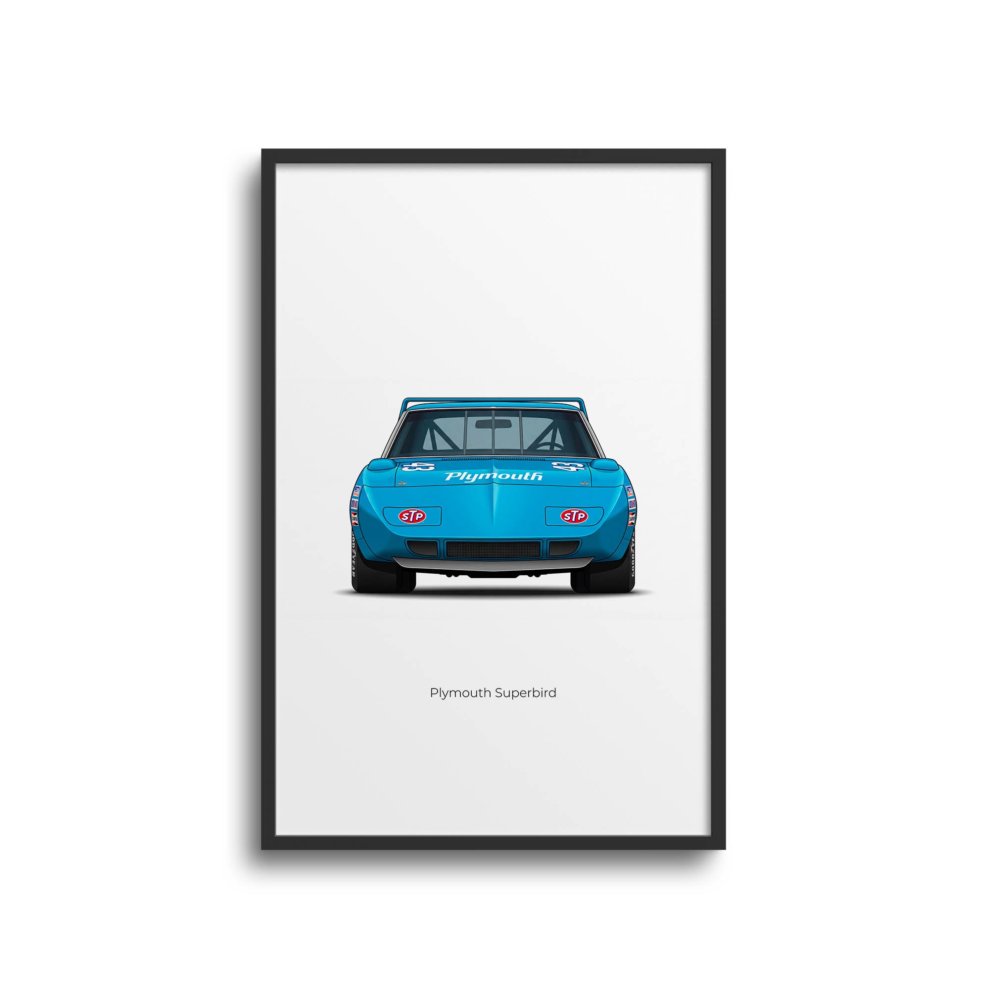 1970 Plymouth Superbird Richard Petty – Car Print (Front)