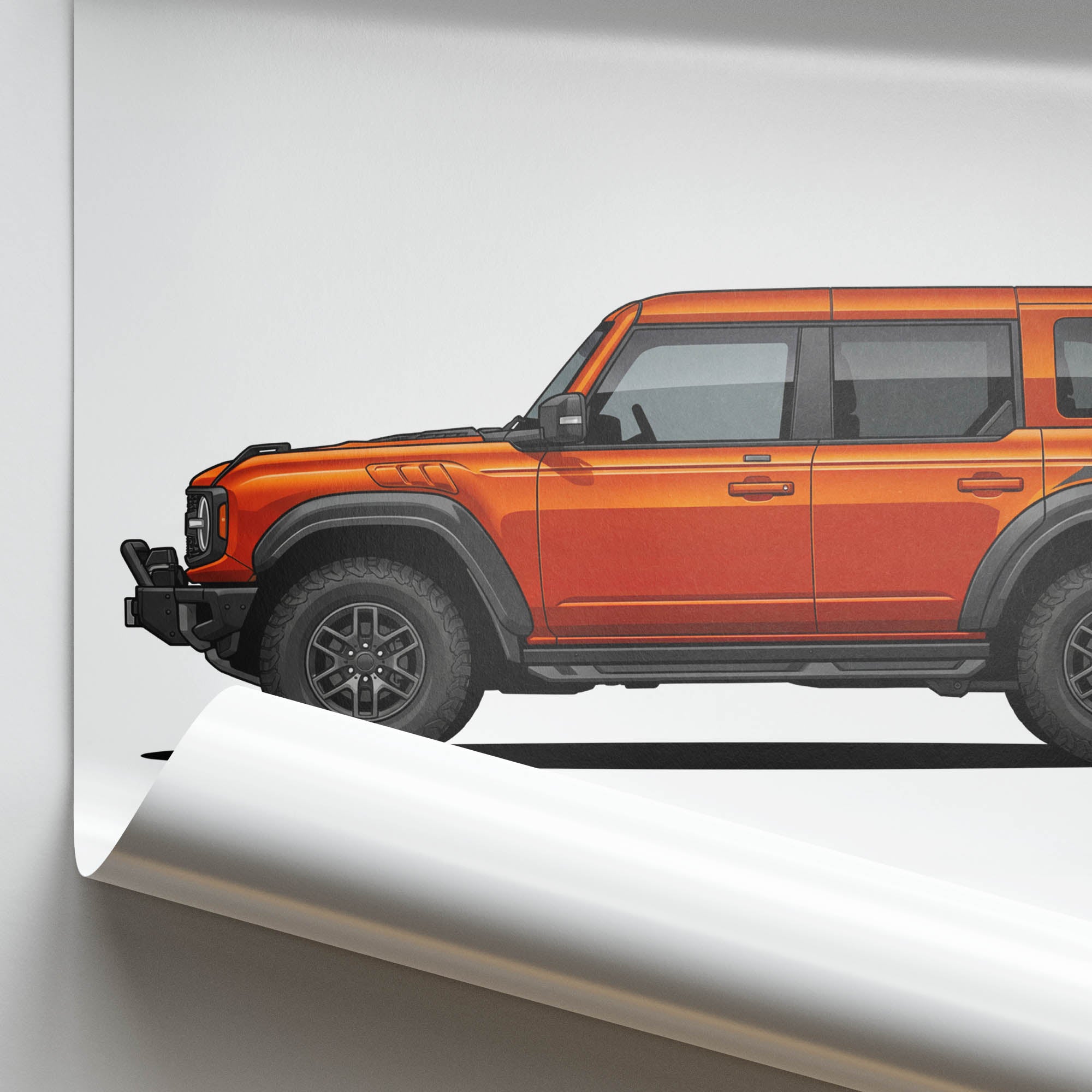 2022 Ford Bronco Raptor Code – Car Print (Side)