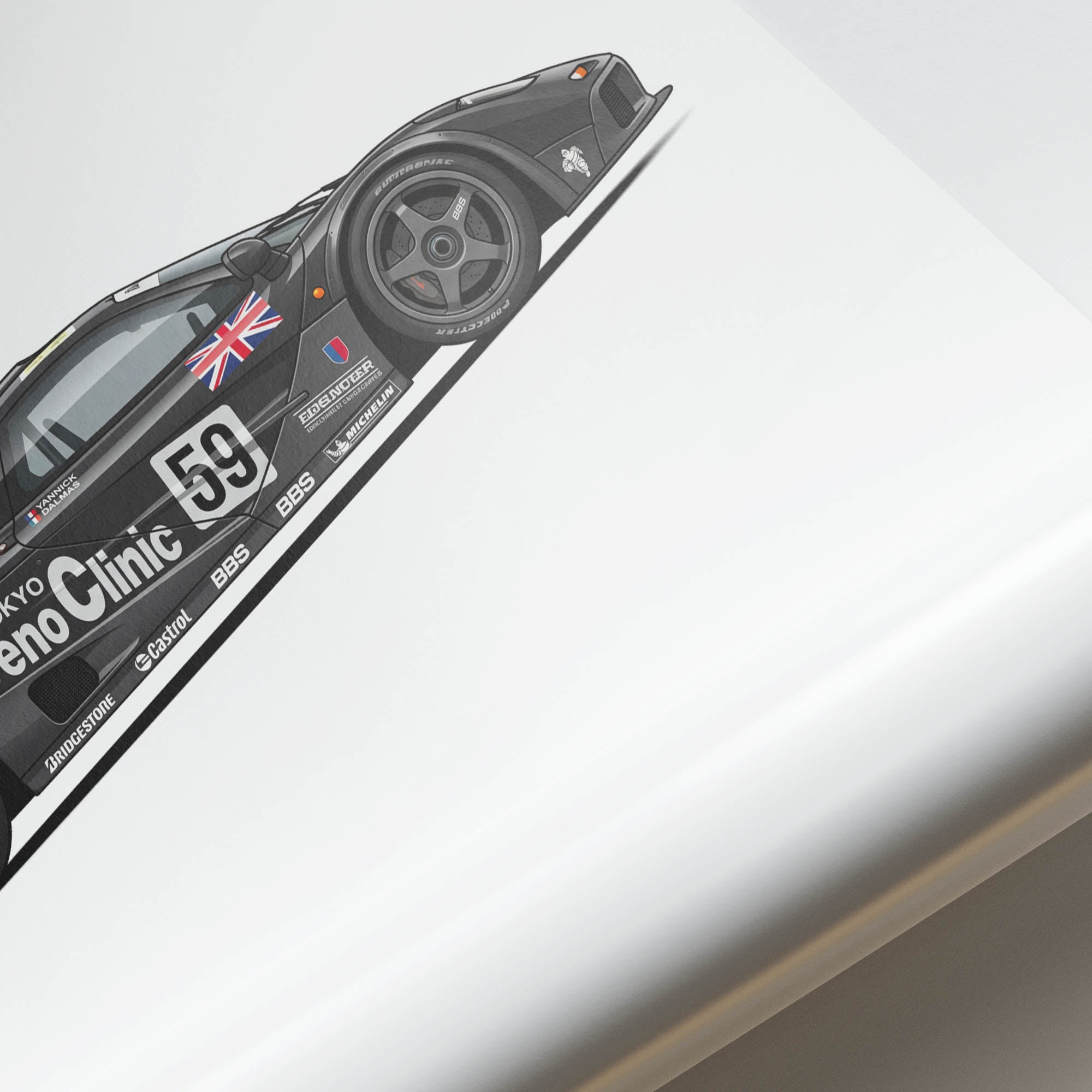 1995 McLaren GTR Yannick Dalmas Tokyo – Car Print (Side)
