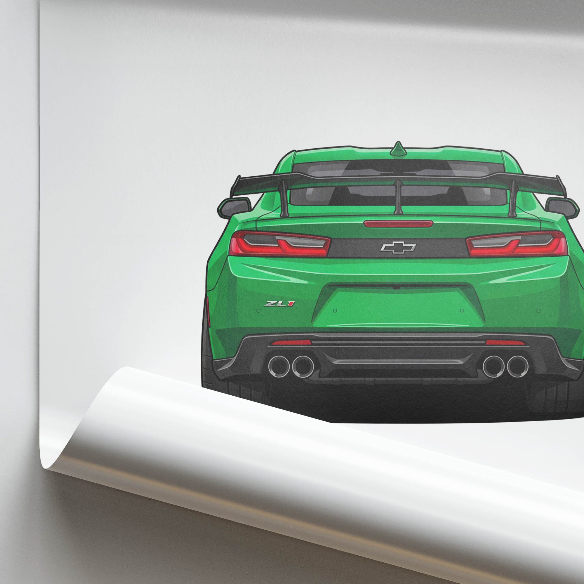 2017 Chevrolet Camaro ZL1 1LE Krypton – Car Print (Back)
