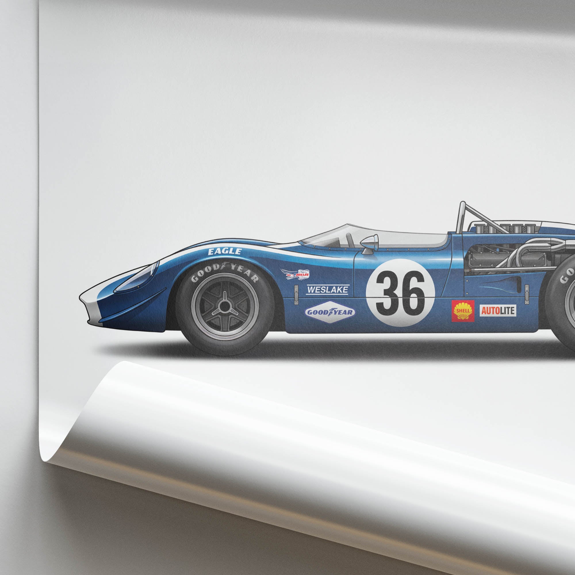 1967 Eagle Weslake T1G Dan Gurney – Car Print (Side)