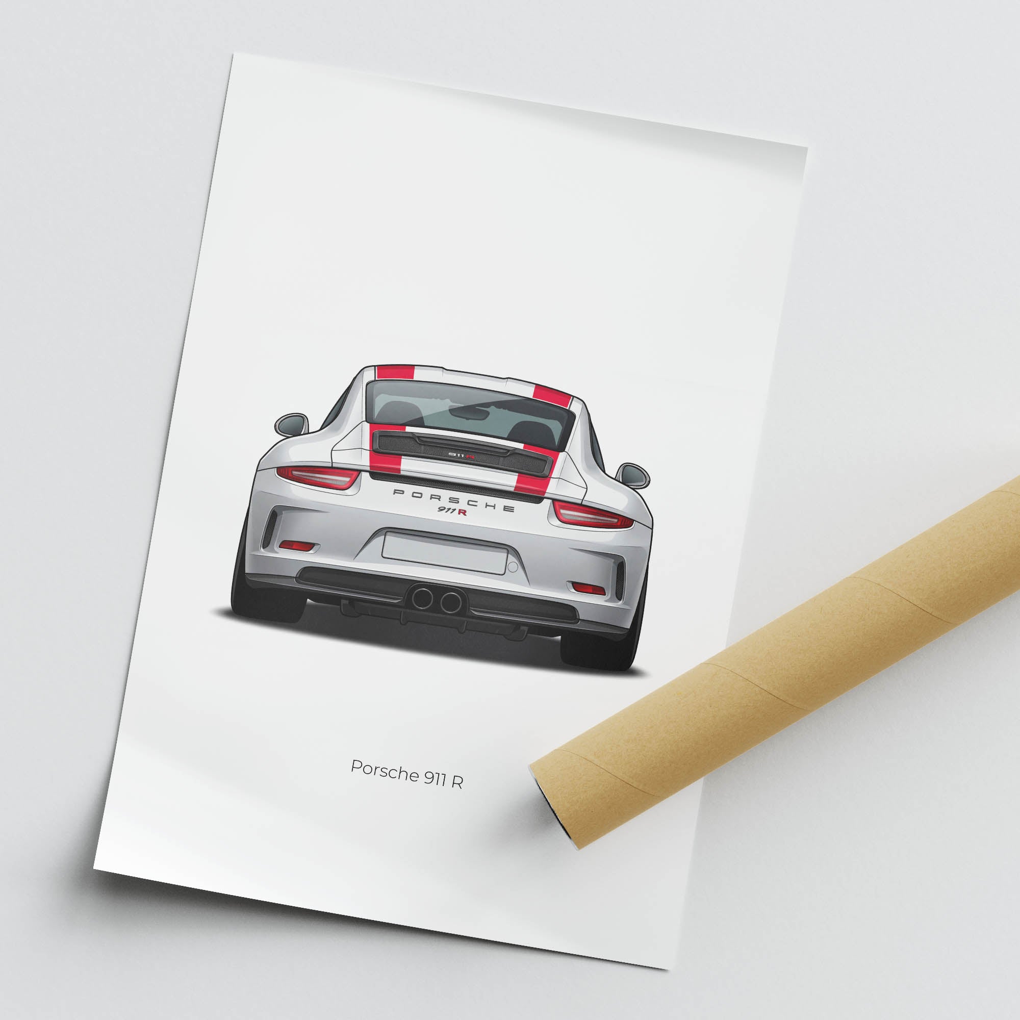 2016 Porsche 911 R – Car Print (Back)