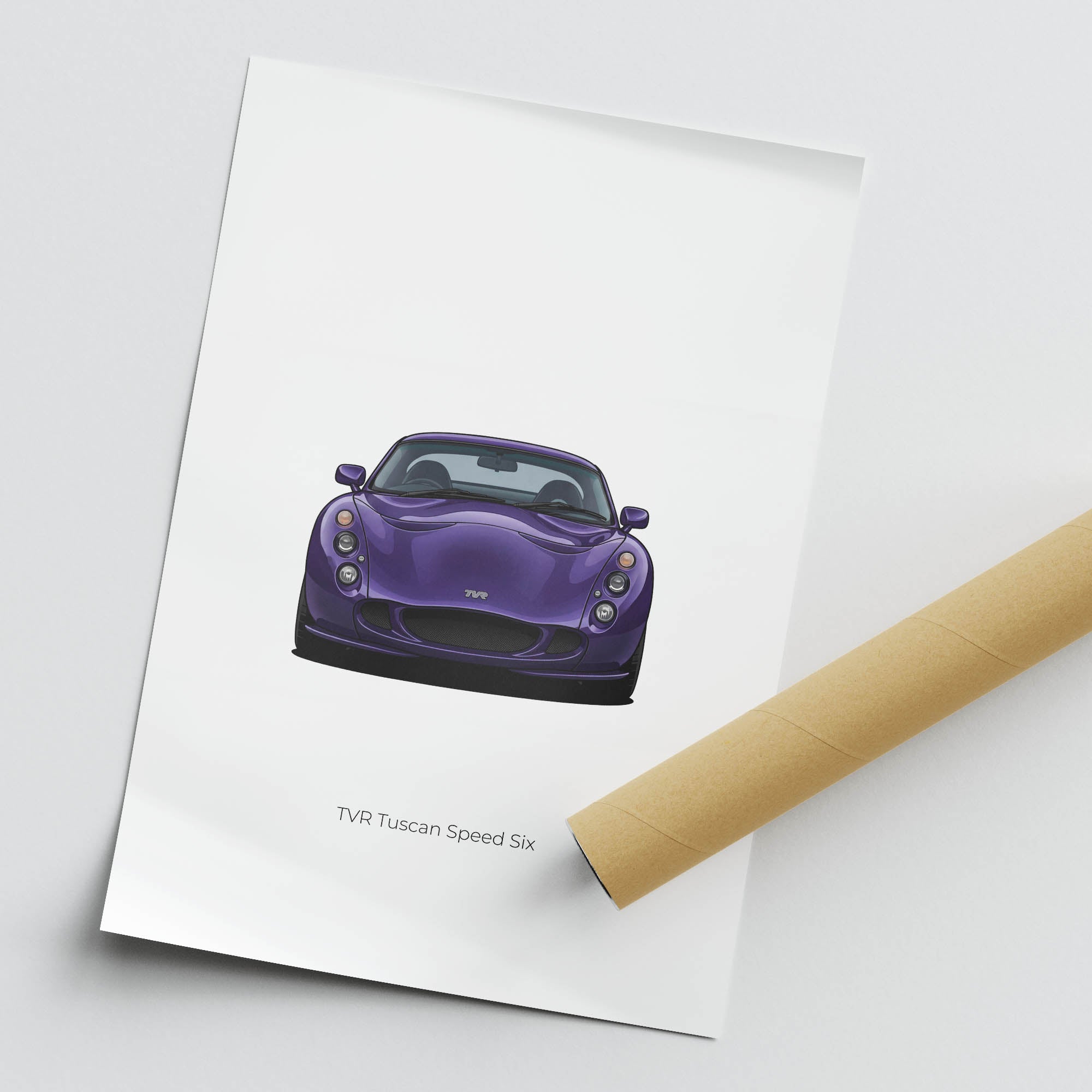 2005 Tvr Tuscan Speed Six Cascade Indigo – Car Print (Front)