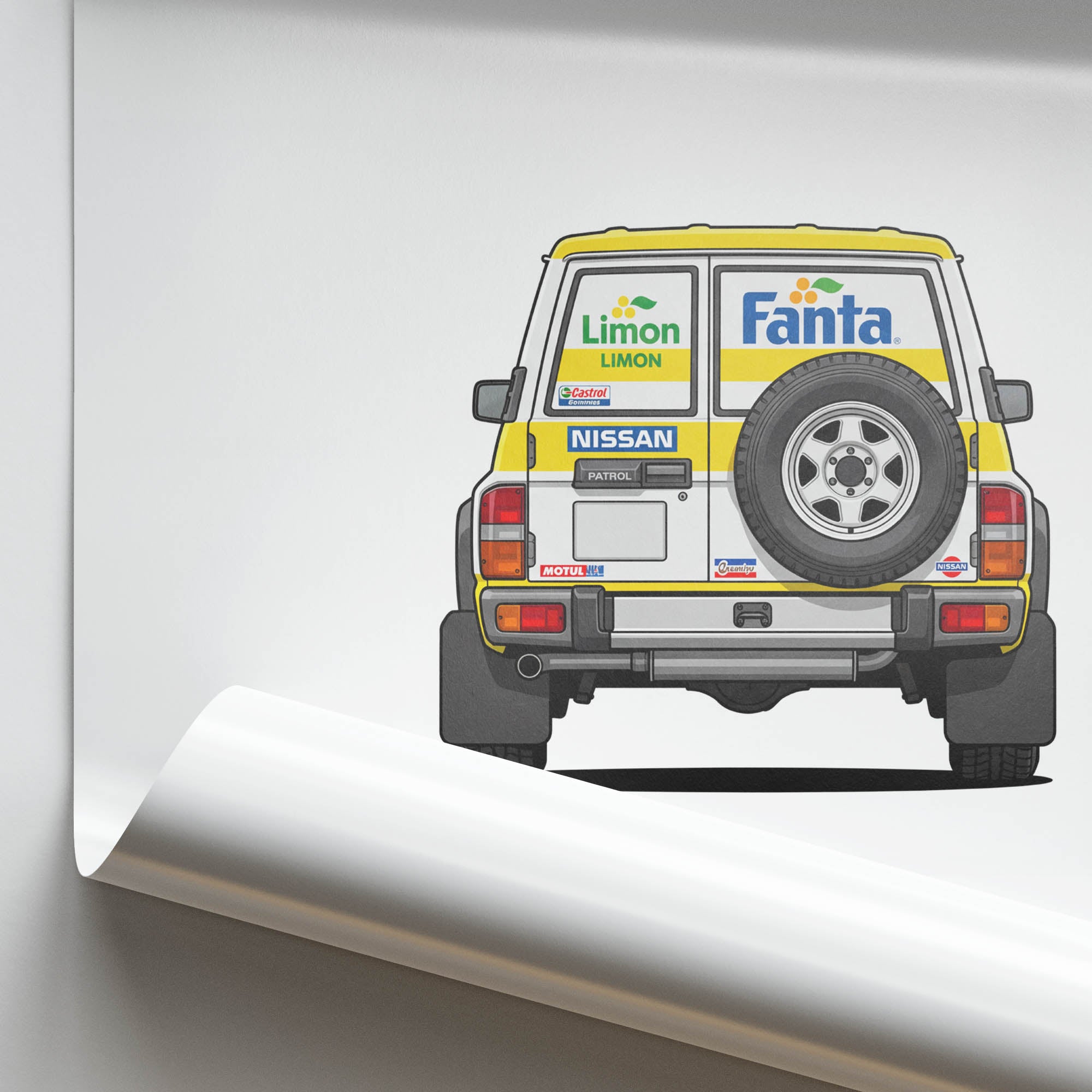 1991 Nissan Patrol Fanta Limon – Car Print