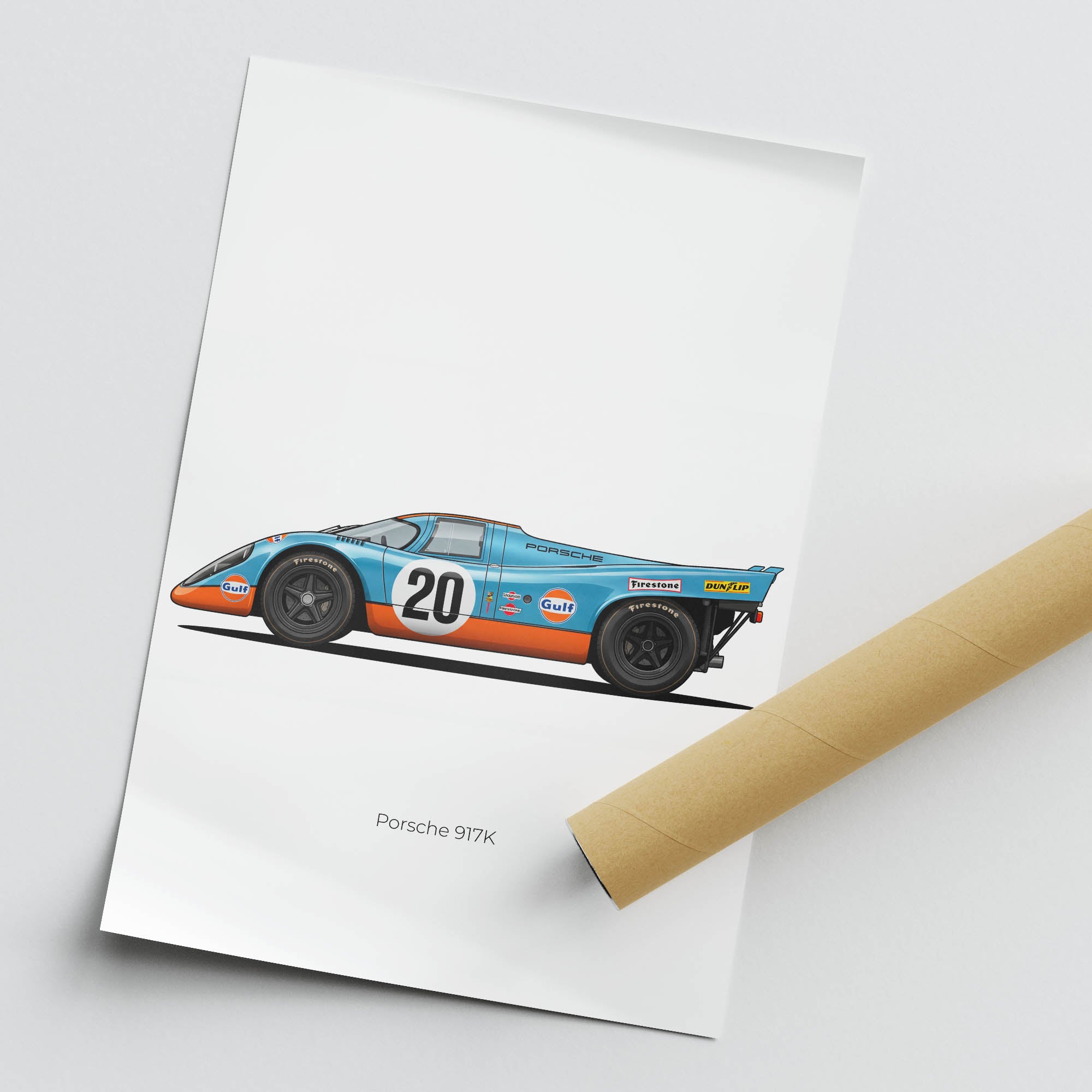 1970 Porsche 917K Steve Mcqueen – Car Print
