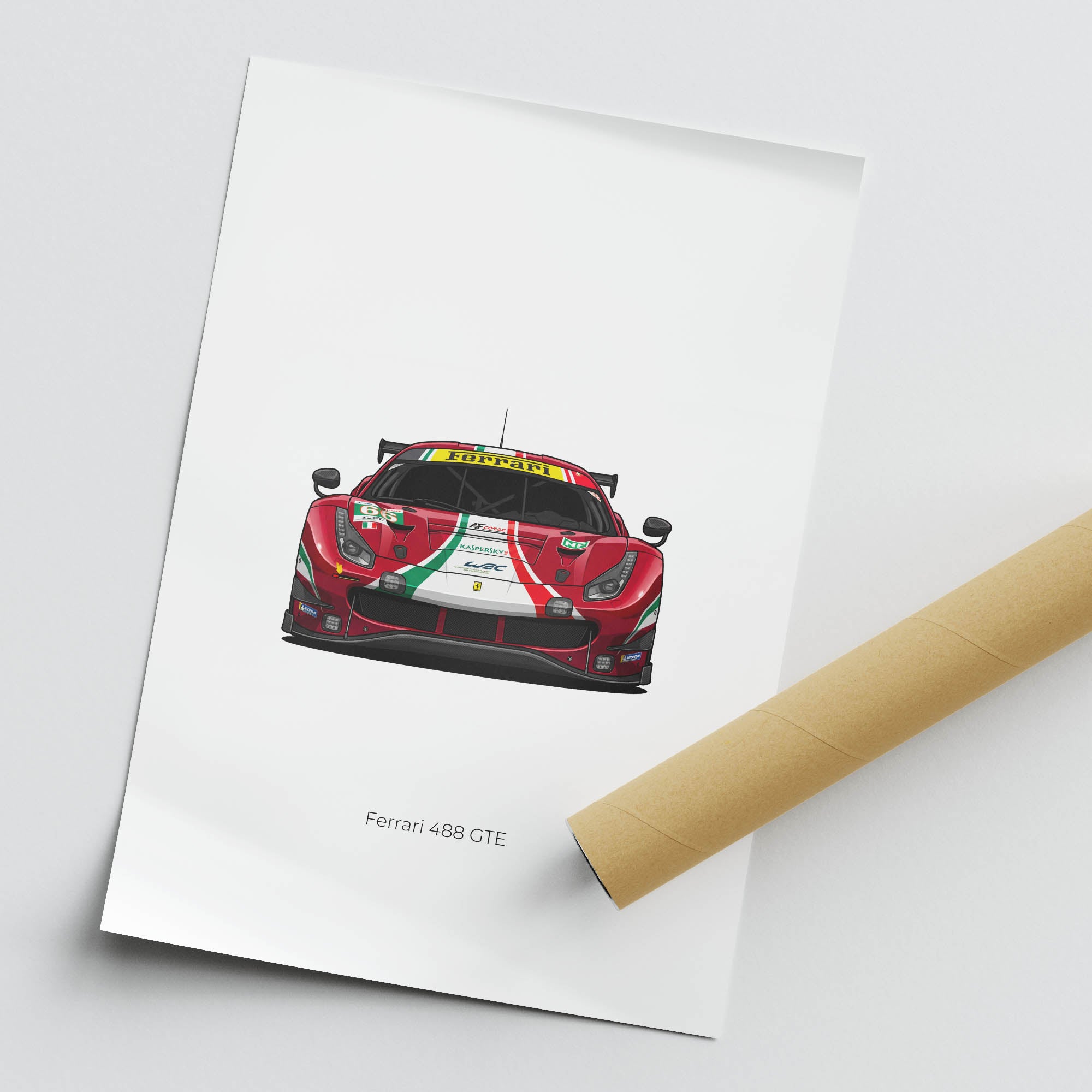 2016 Ferrari 488 GTE AF Corse – Car Print