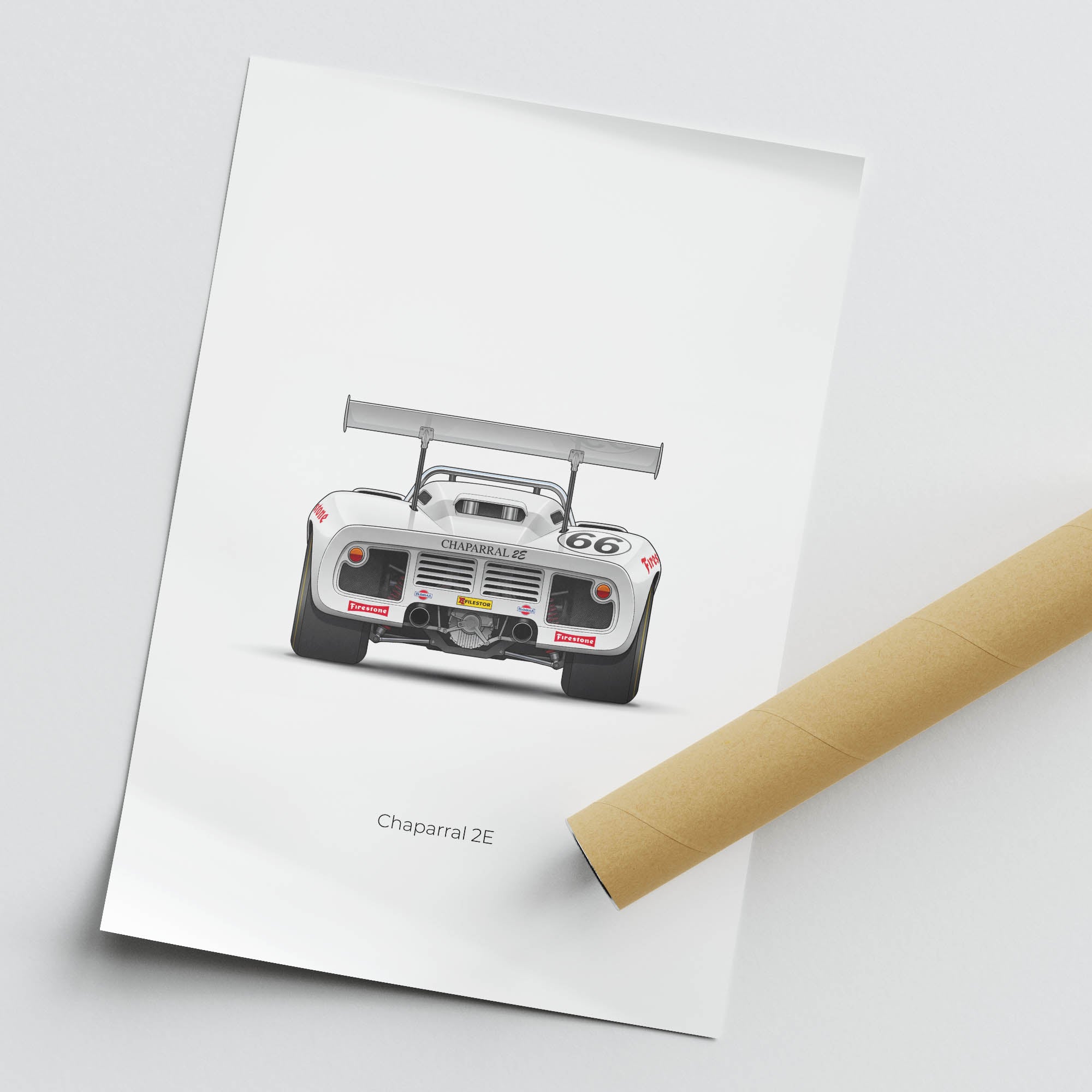 1966 Chaparral 2E Phil Hill – Car Print