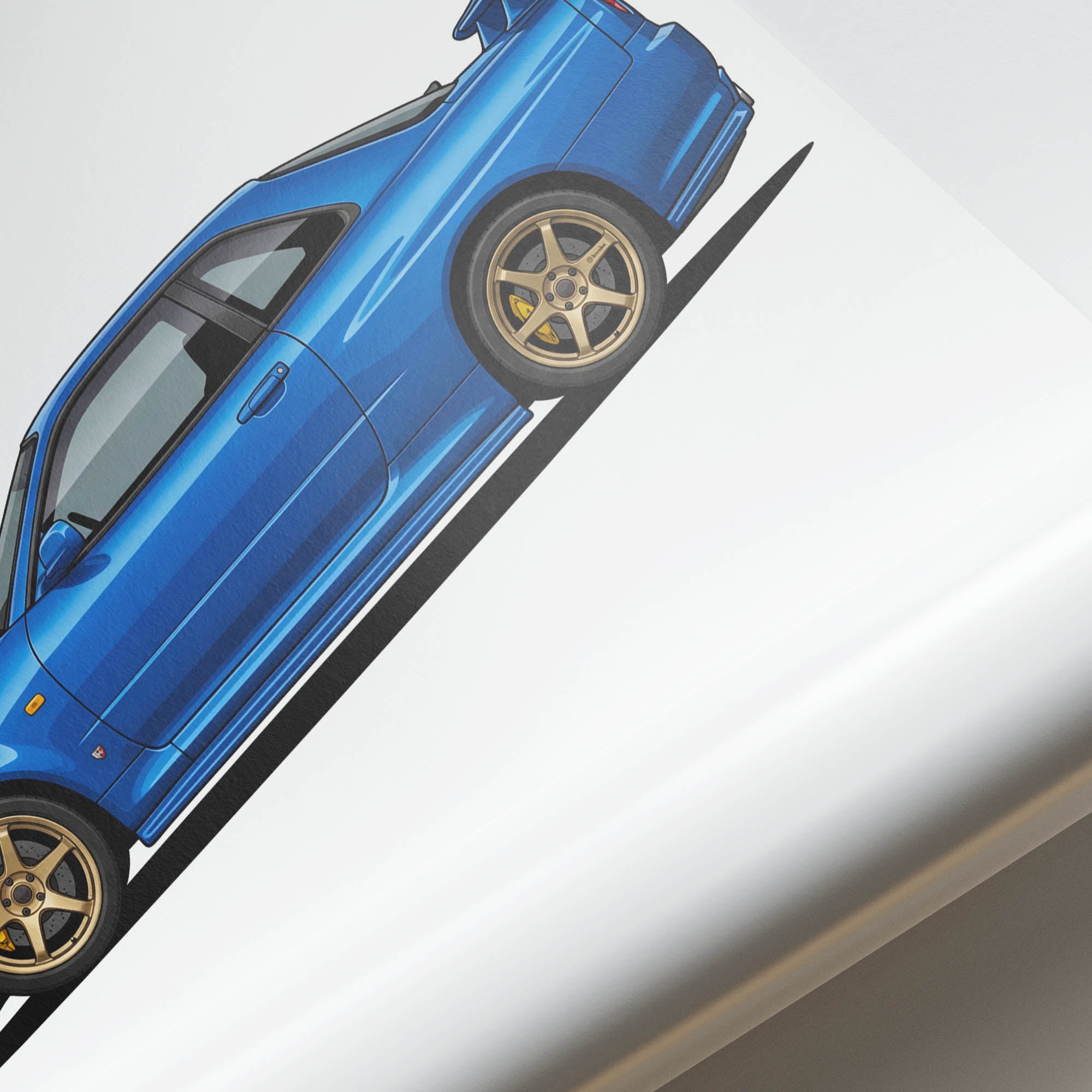 1999 Nissan Skyline GT R R34 V Spec Bay – Car Print (Side)