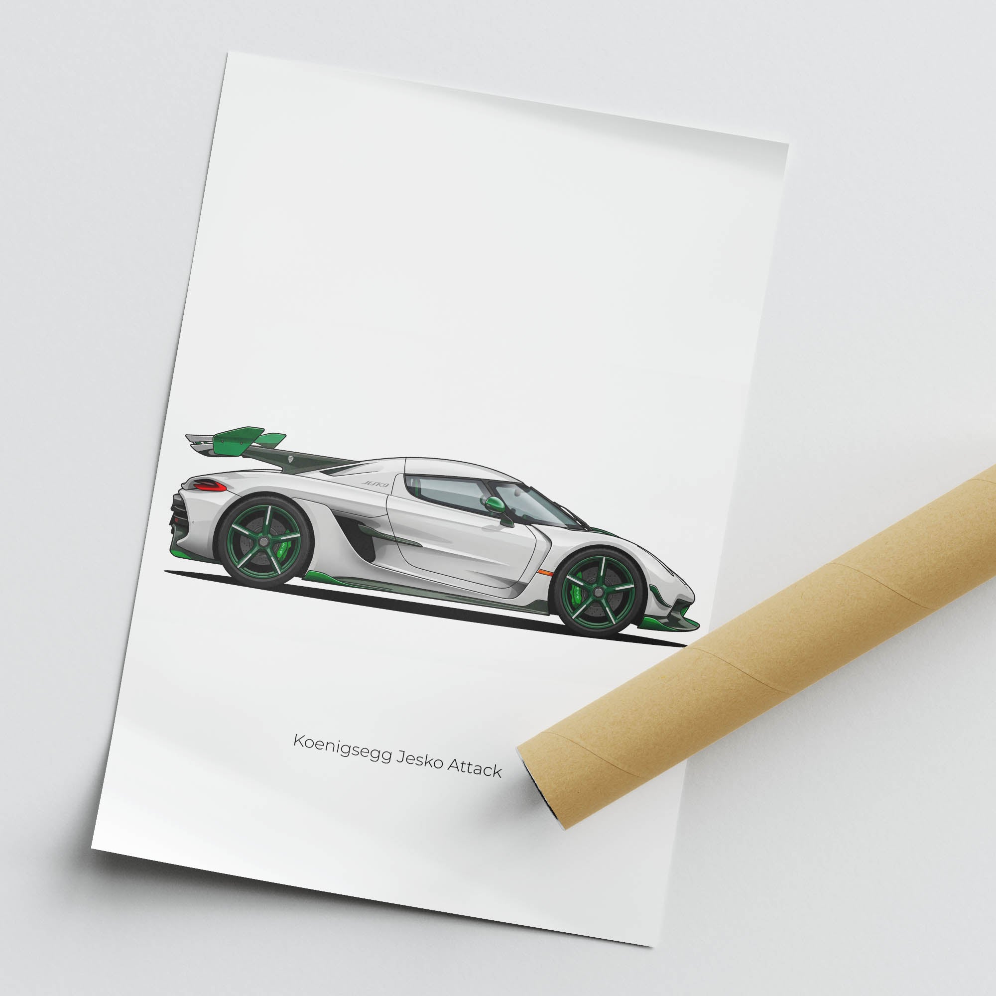 Koenigsegg Jesko Poster – 2021 Jesko Attack Limited Edition Wall Art Print
