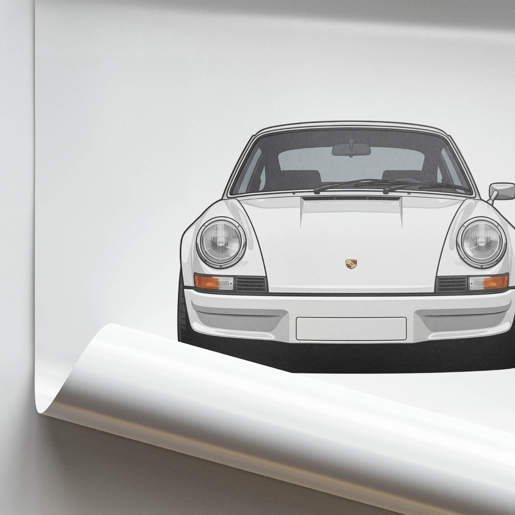 1973 Porsche 911 Carrera RS 2 7 Grand – Car Print (Front)