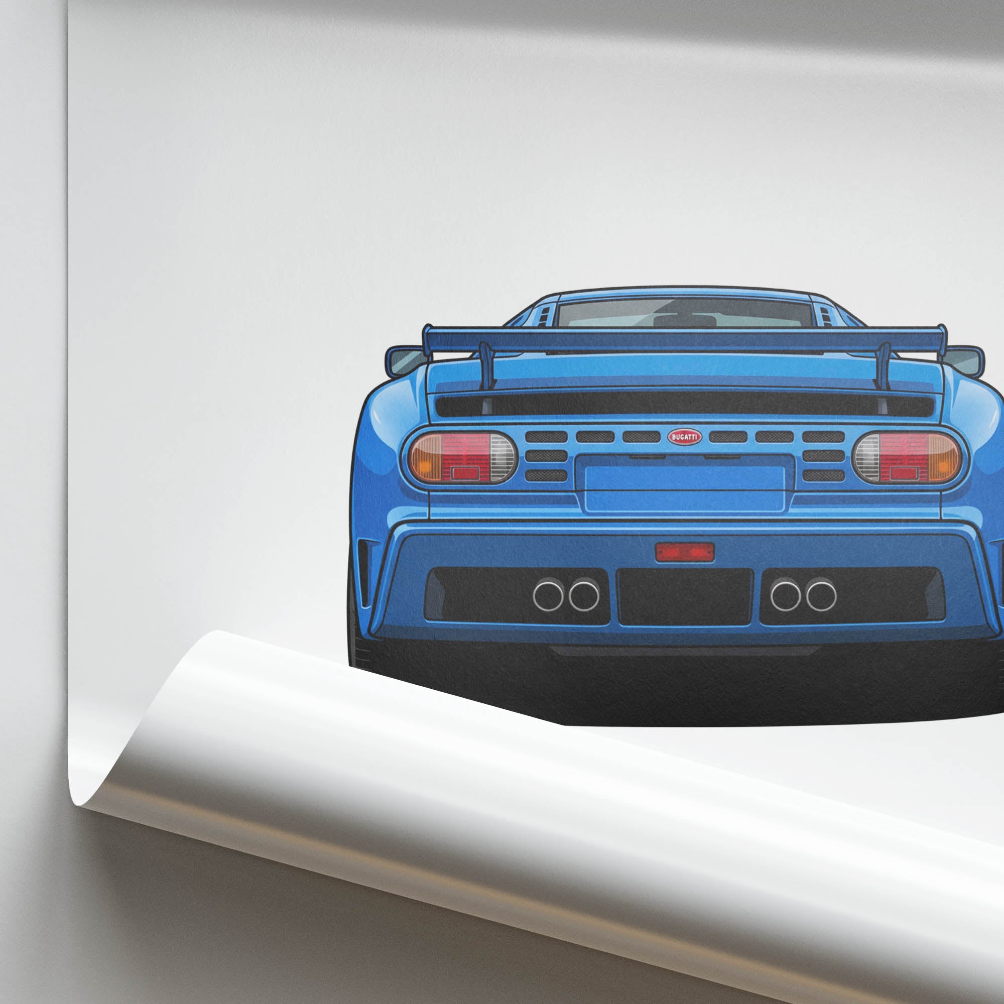 1991 Bugatti EB110 SS – Car Print (Back)