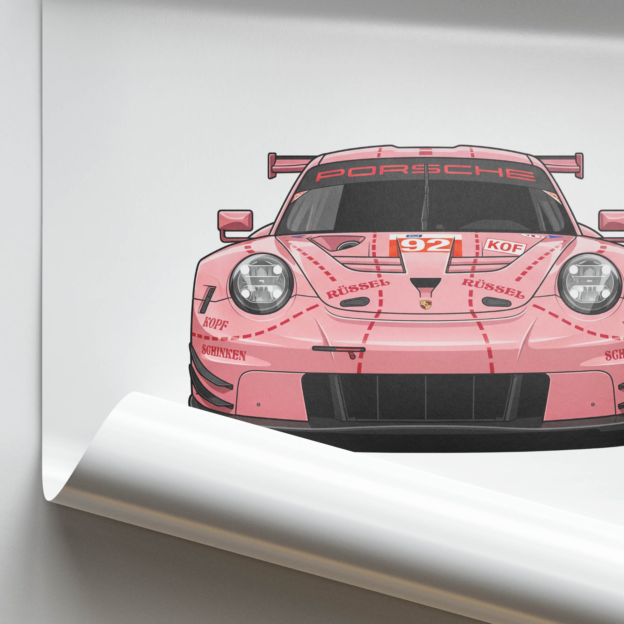 2018 Porsche 911 RSR – Car Print (Front)