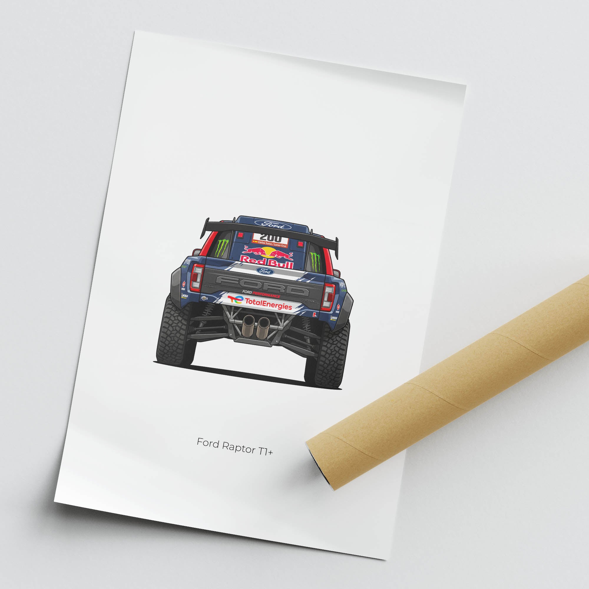 2025 Ford Raptor T1 Carlos Sainz Rally – Car Print