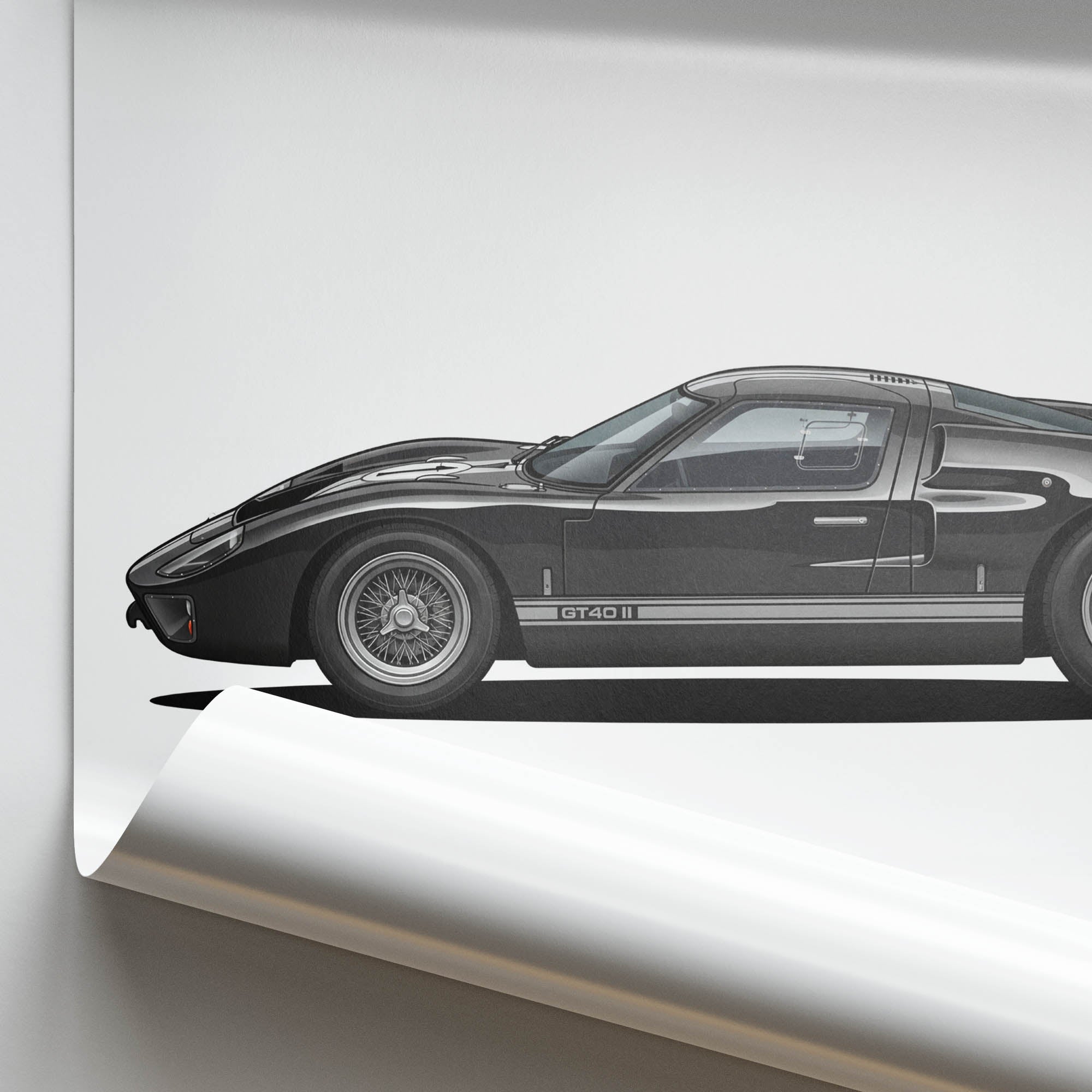 1966 Ford GT40 Mk II – Car Print (Side)