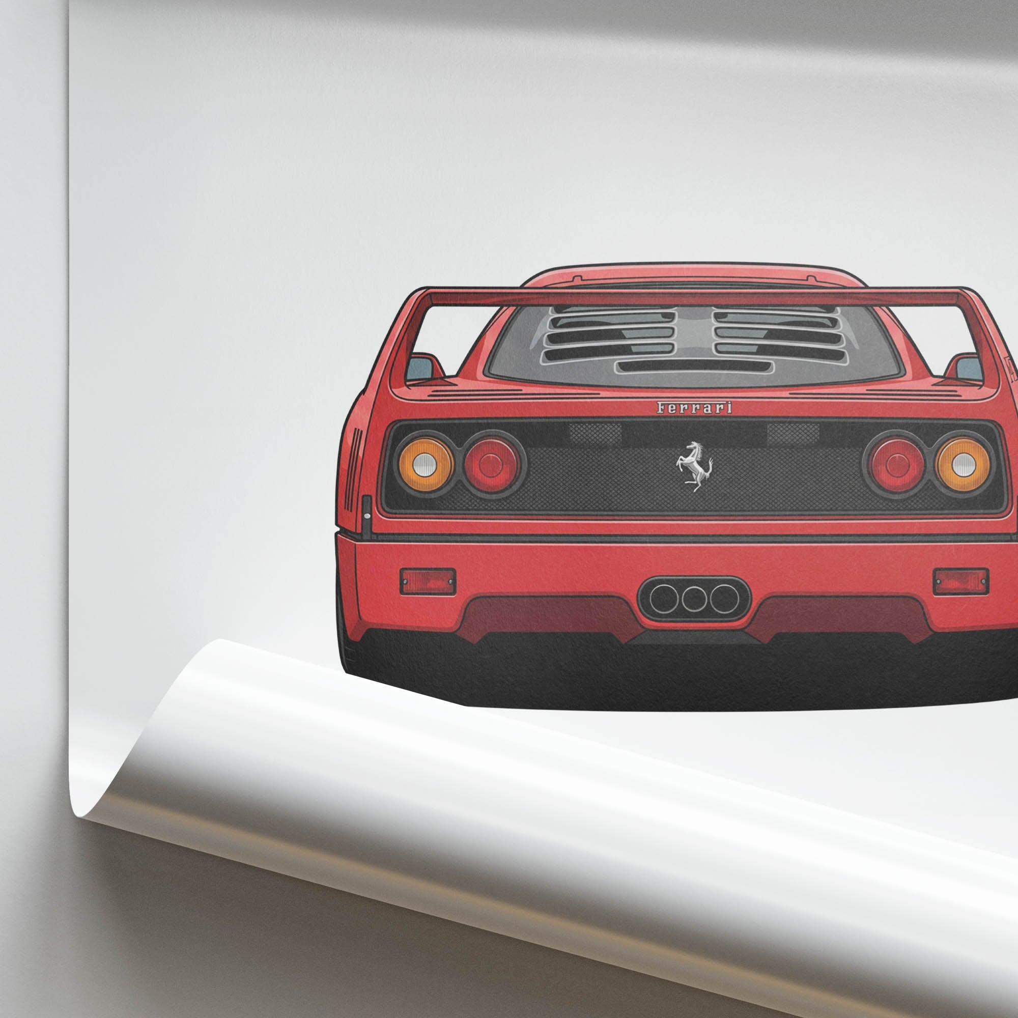 1987 Ferrari F40 – Car Print (Back)